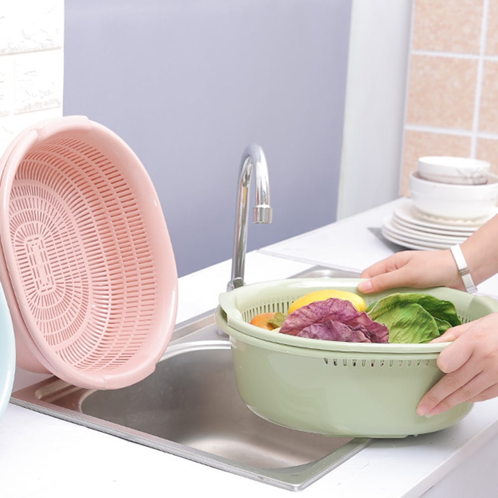 SWETRACE Kitchen Strainer Pink 1Pack 12.6x11.6x4.9in Food-Grade Plastic - Image 8