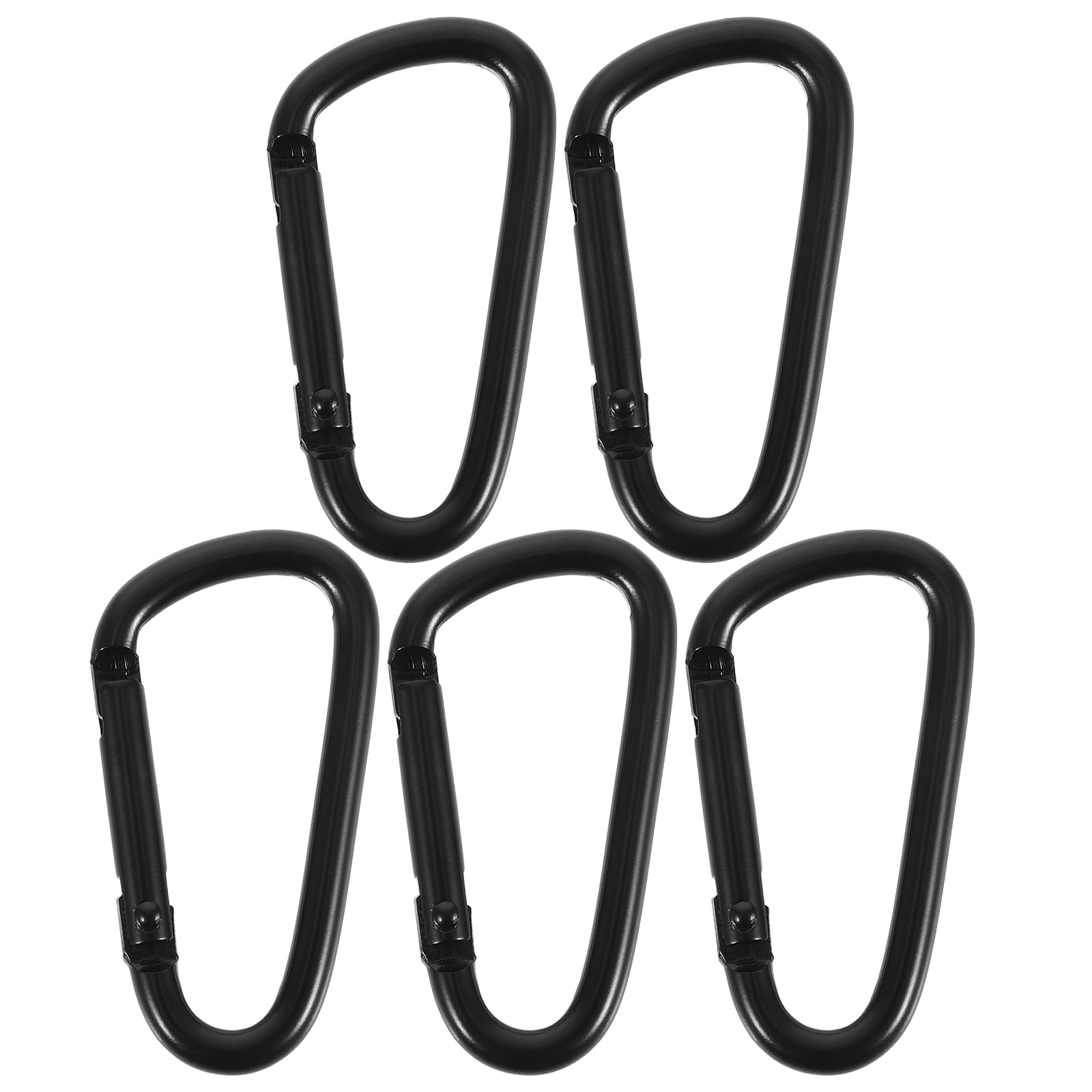 SWETRACE Wear Resistant Carabiner Clip Key Chain Buckle Black 5Pcs 1.83X0.94X0.16In - Image 1