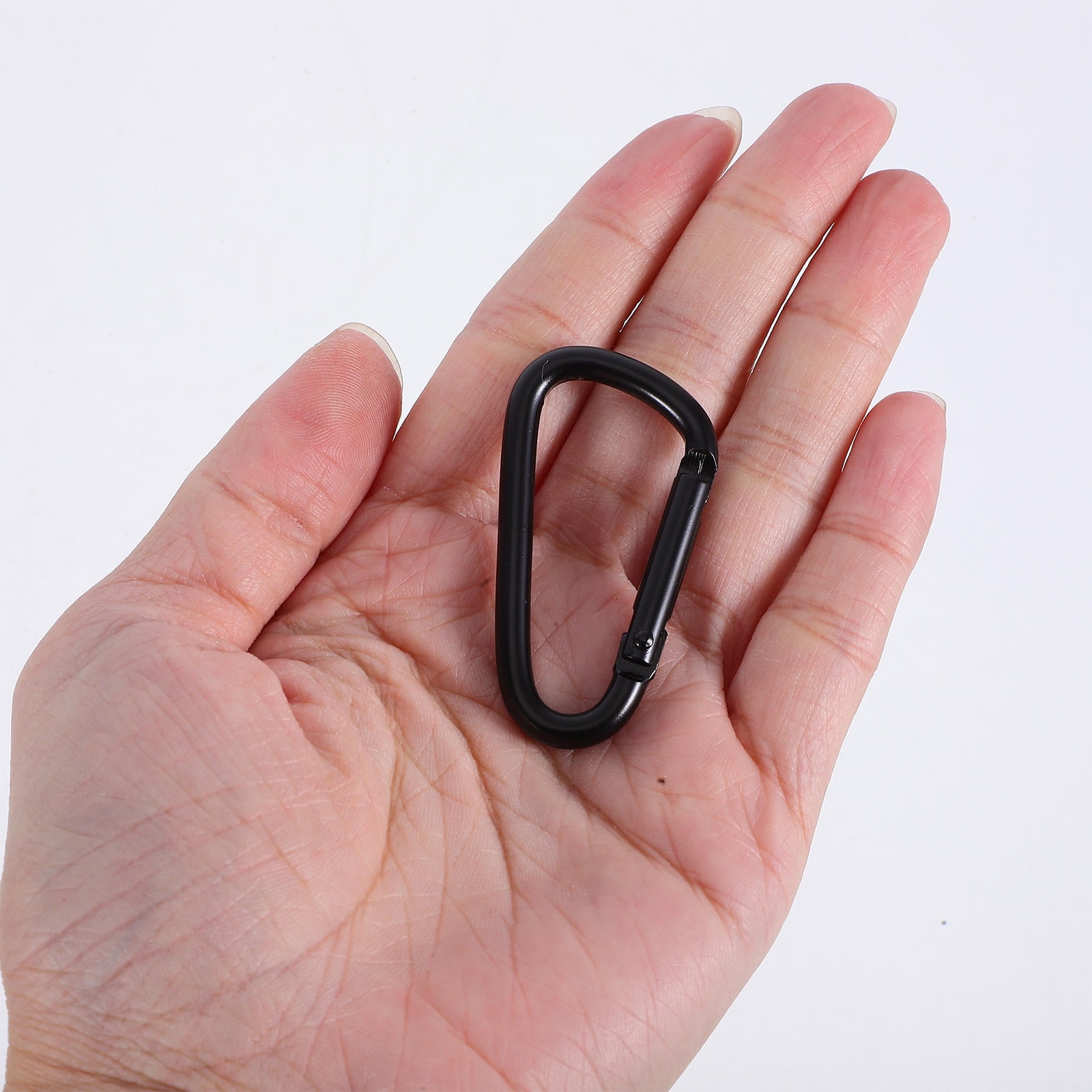 SWETRACE Wear Resistant Carabiner Clip Key Chain Buckle Black 5Pcs 1.83X0.94X0.16In - Image 5