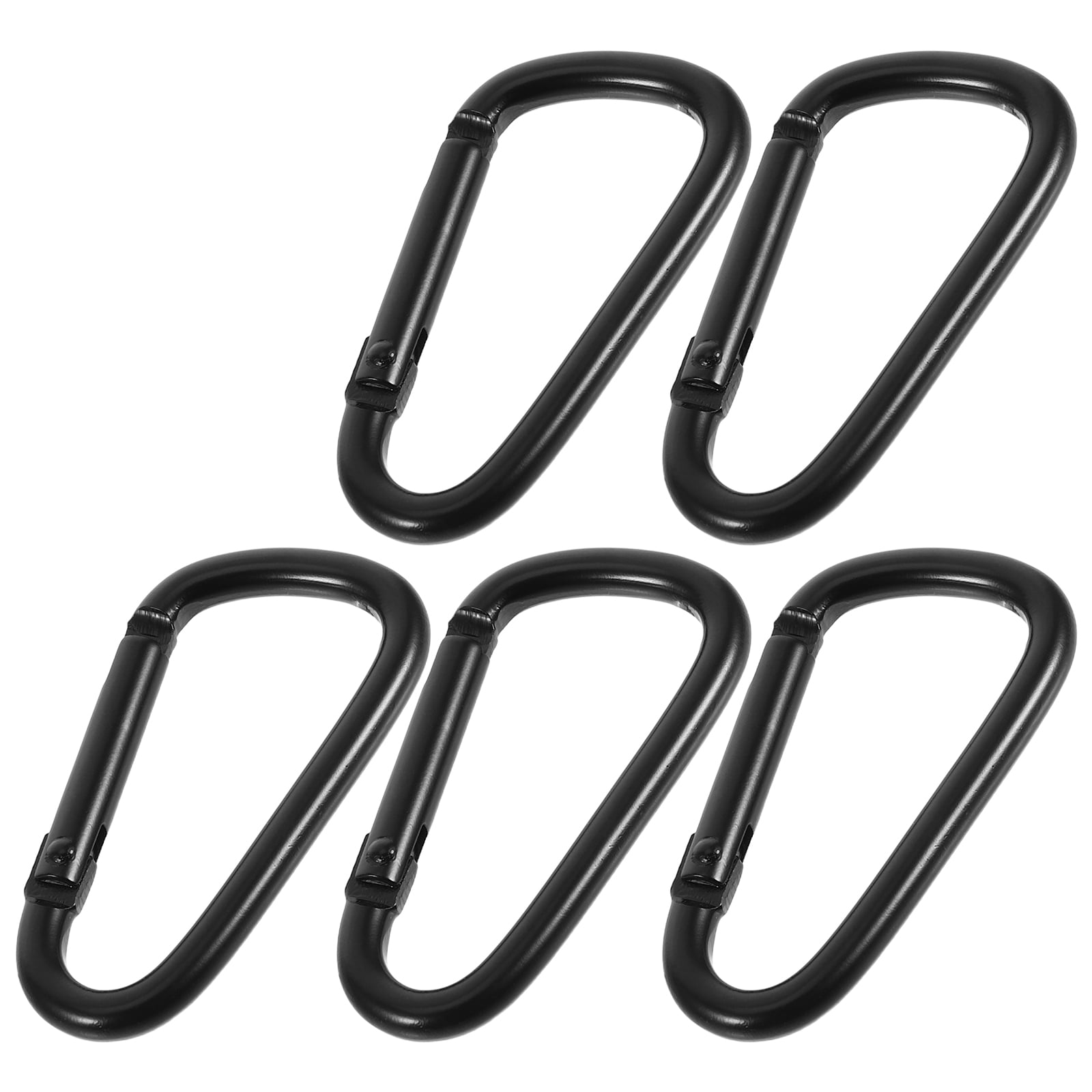 SWETRACE Wear Resistant Carabiner Clip Key Chain Buckle Black 5Pcs 1.83X0.94X0.16In - Image 6