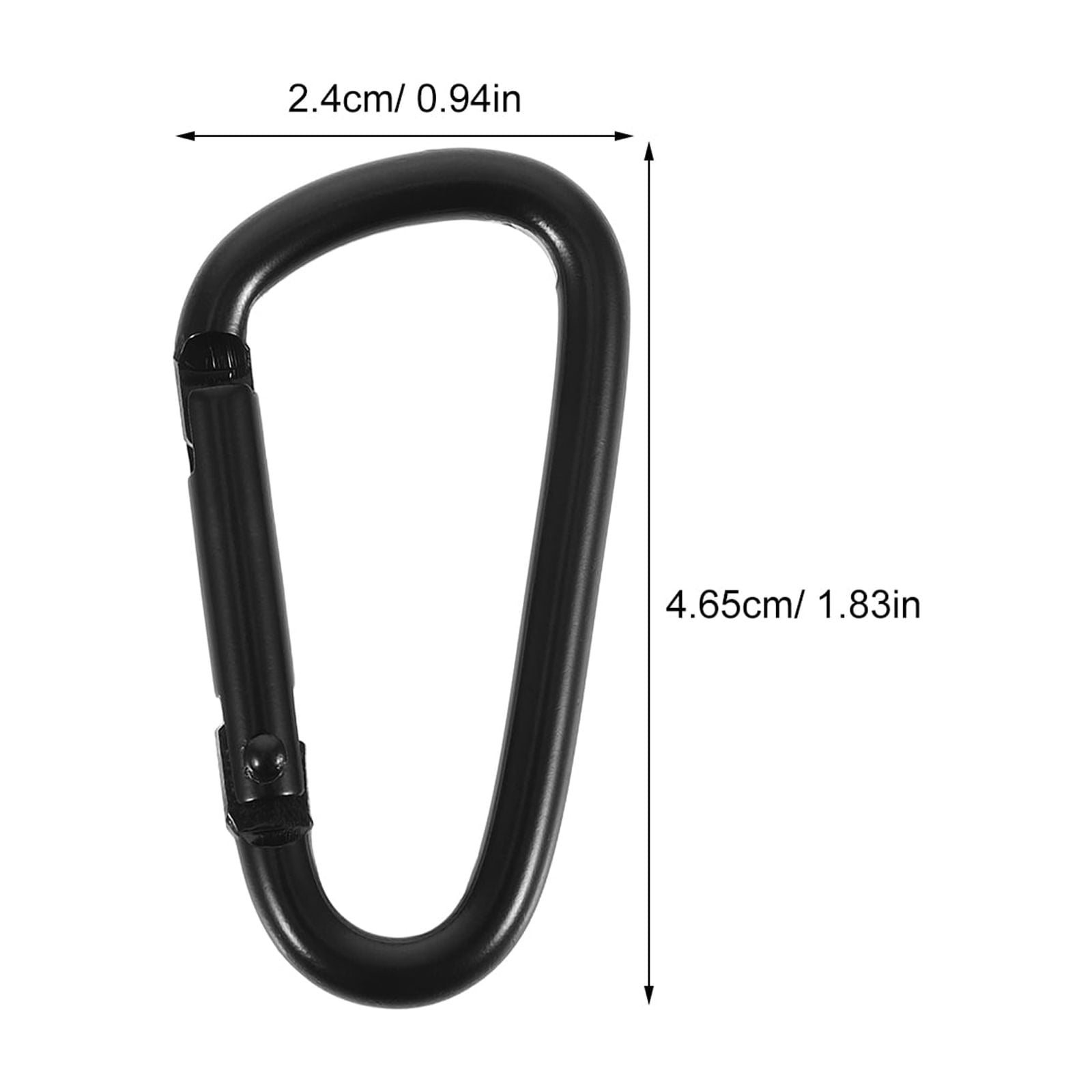 SWETRACE Wear Resistant Carabiner Clip Key Chain Buckle Black 5Pcs 1.83X0.94X0.16In - Image 8