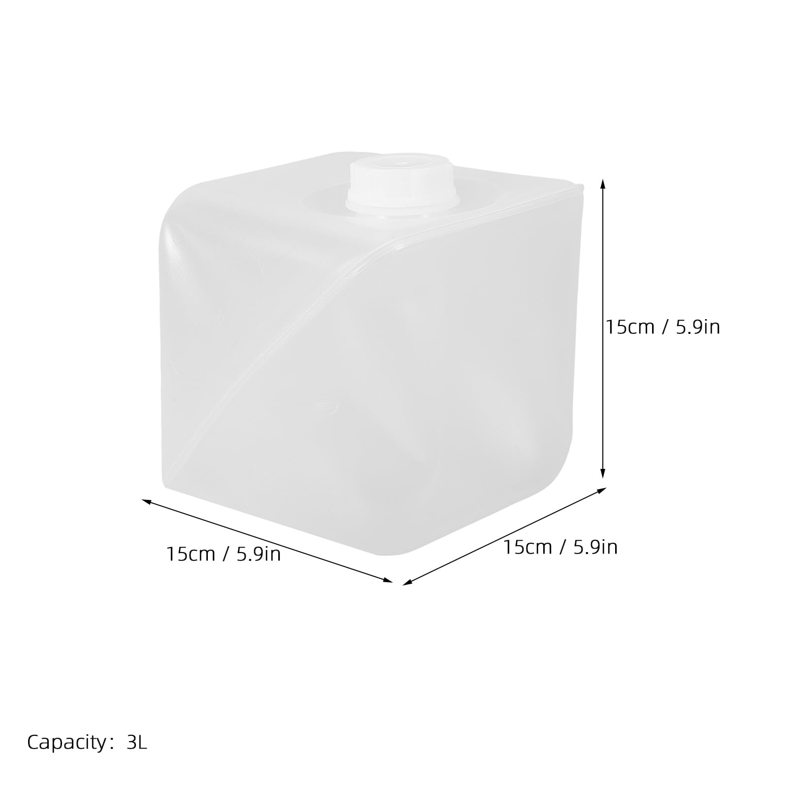 SWETRACE Collapsible Water Container with Lid Large Capacity Portable Transparent Plastic for Outdoor Use Camping and Hiking 5L - Image 2