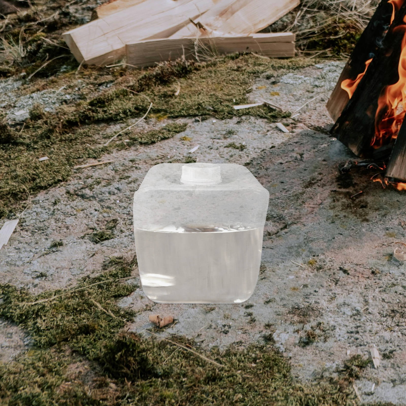 SWETRACE Collapsible Water Container with Lid Large Capacity Portable Transparent Plastic for Outdoor Use Camping and Hiking 5L - Image 4