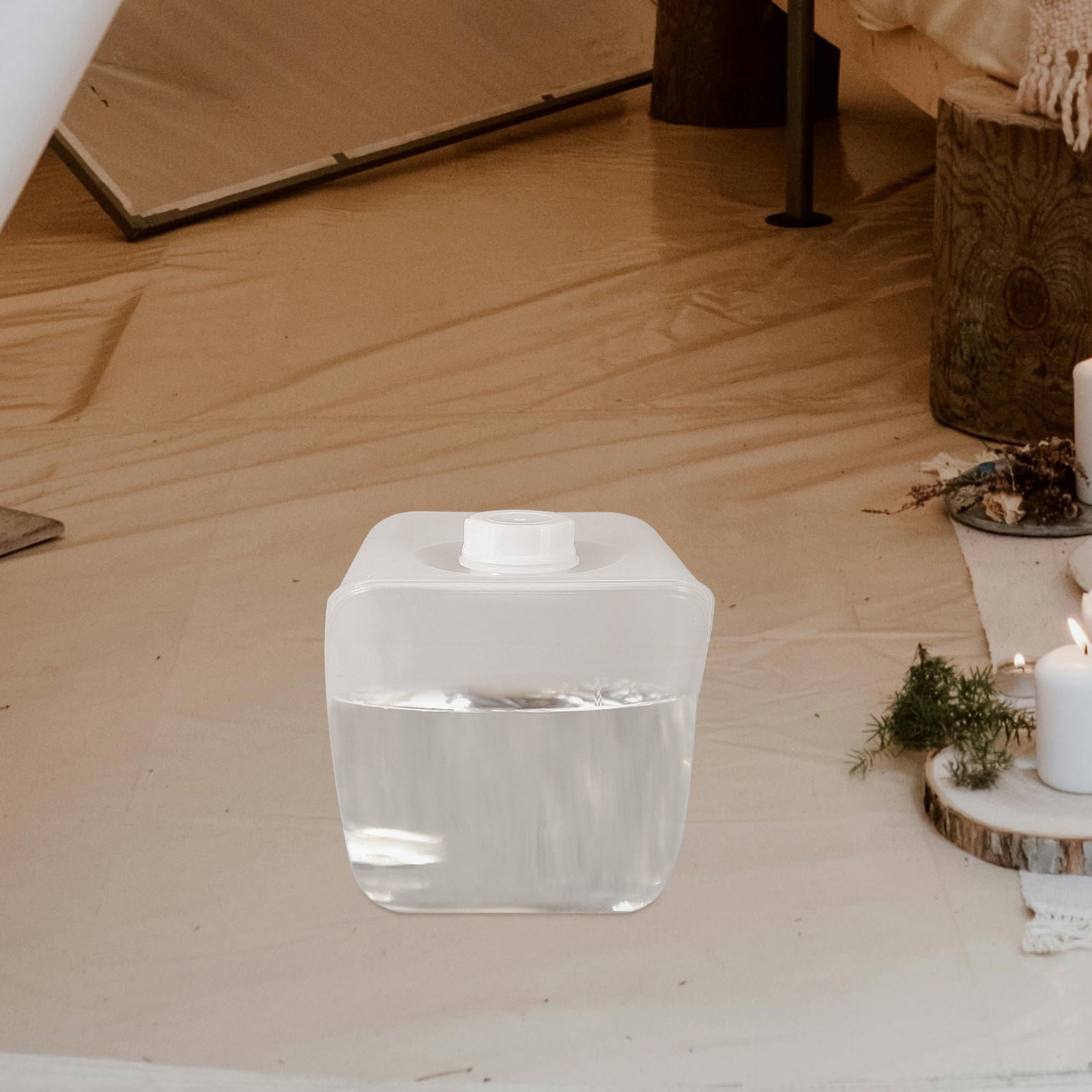 SWETRACE Collapsible Water Container with Lid Large Capacity Portable Transparent Plastic for Outdoor Use Camping and Hiking 5L - Image 8