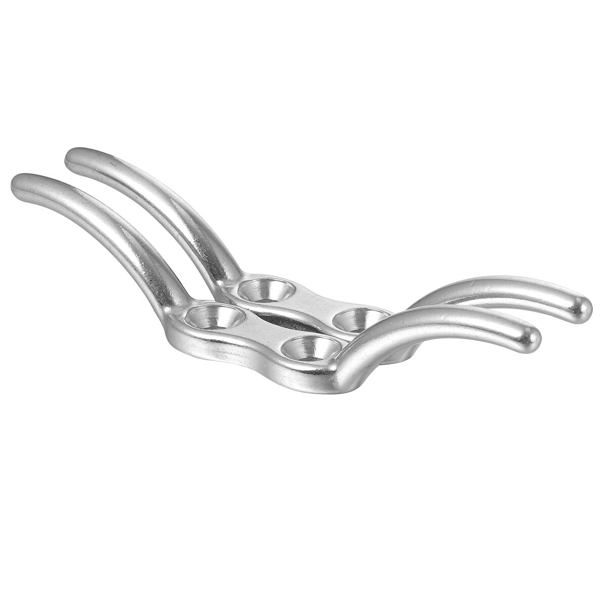 SWETRACE 2Pcs Silver Cleat for Boat Accessories Marine Latches 11Cm 4 Inches Stainless Steel - Image 1