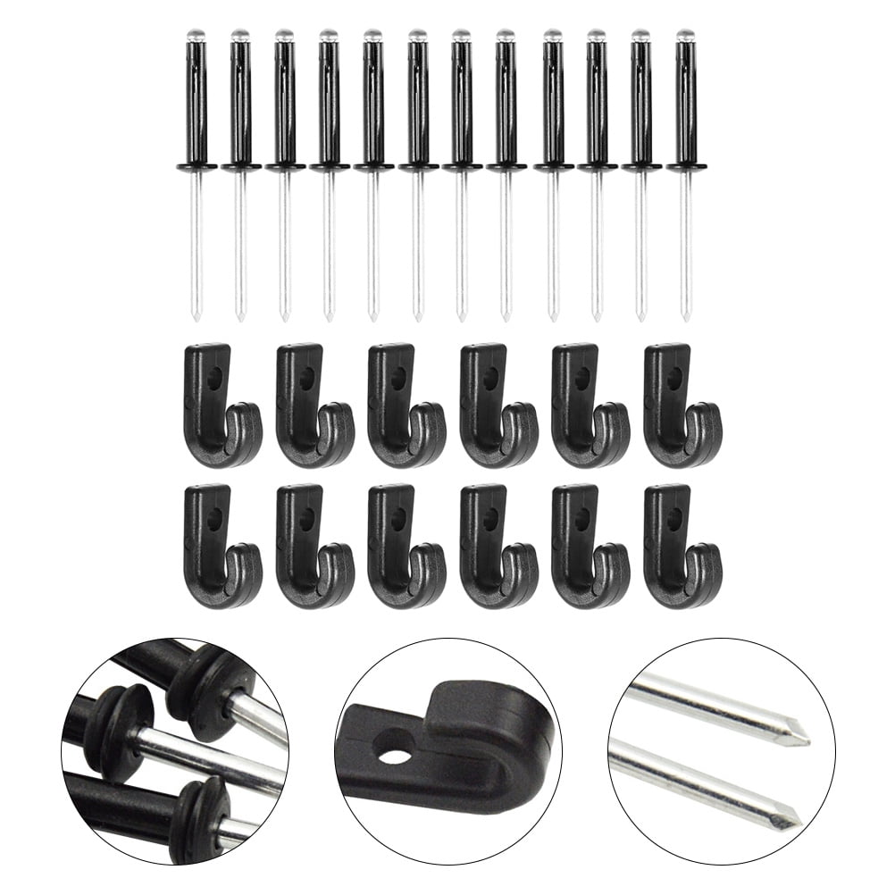 SWETRACE Kayak J Hooks with Rivits 12 x Rivets Lightweight Portable for Canoeing - Image 7