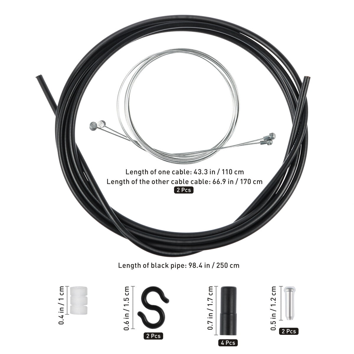 SWETRACE Universal Bike Brake Cable Set Metal Plastic 1 Set - Image 1