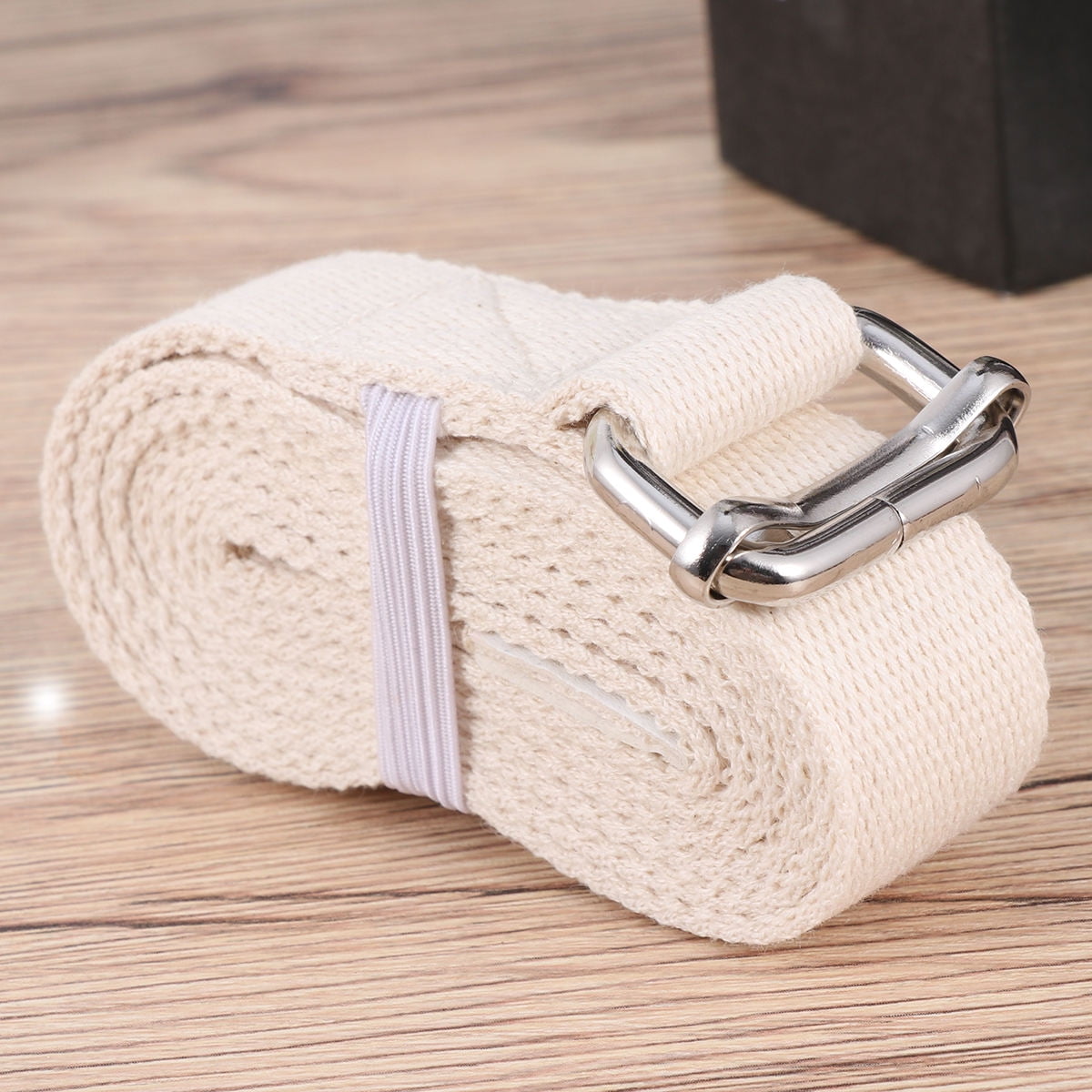 SWETRACE Stretch Straps 1Pc Portable Yoga Strap In White And Yellow For And Daily Exercise 47.2x1x0.1In - Image 1