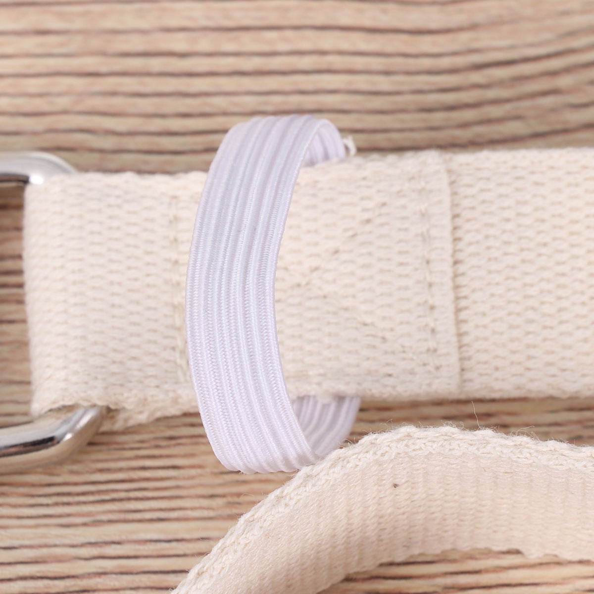 SWETRACE Stretch Straps 1Pc Portable Yoga Strap In White And Yellow For And Daily Exercise 47.2x1x0.1In - Image 2