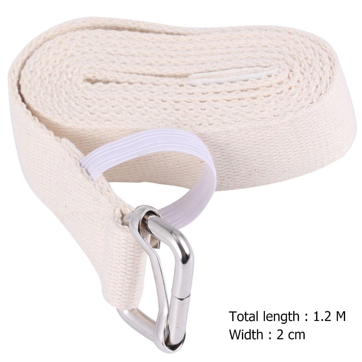 SWETRACE Stretch Straps 1Pc Portable Yoga Strap In White And Yellow For And Daily Exercise 47.2x1x0.1In - Image 6