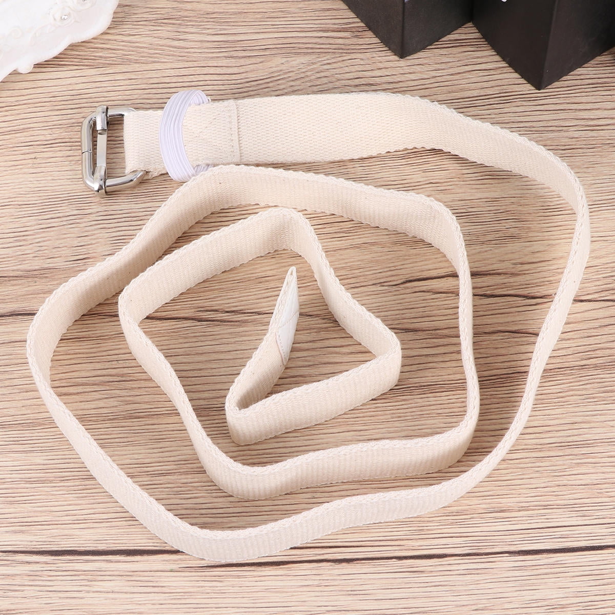 SWETRACE Stretch Straps 1Pc Portable Yoga Strap In White And Yellow For And Daily Exercise 47.2x1x0.1In - Image 7