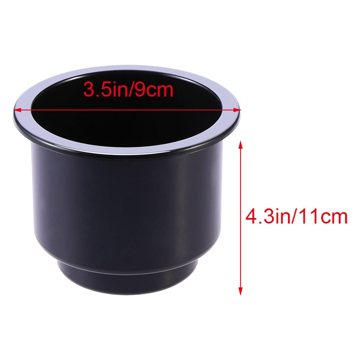 SWETRACE 1Pack Black Hard Plastic Cup Drink Holder for Car and Marine Boat 1Pack - Image 2
