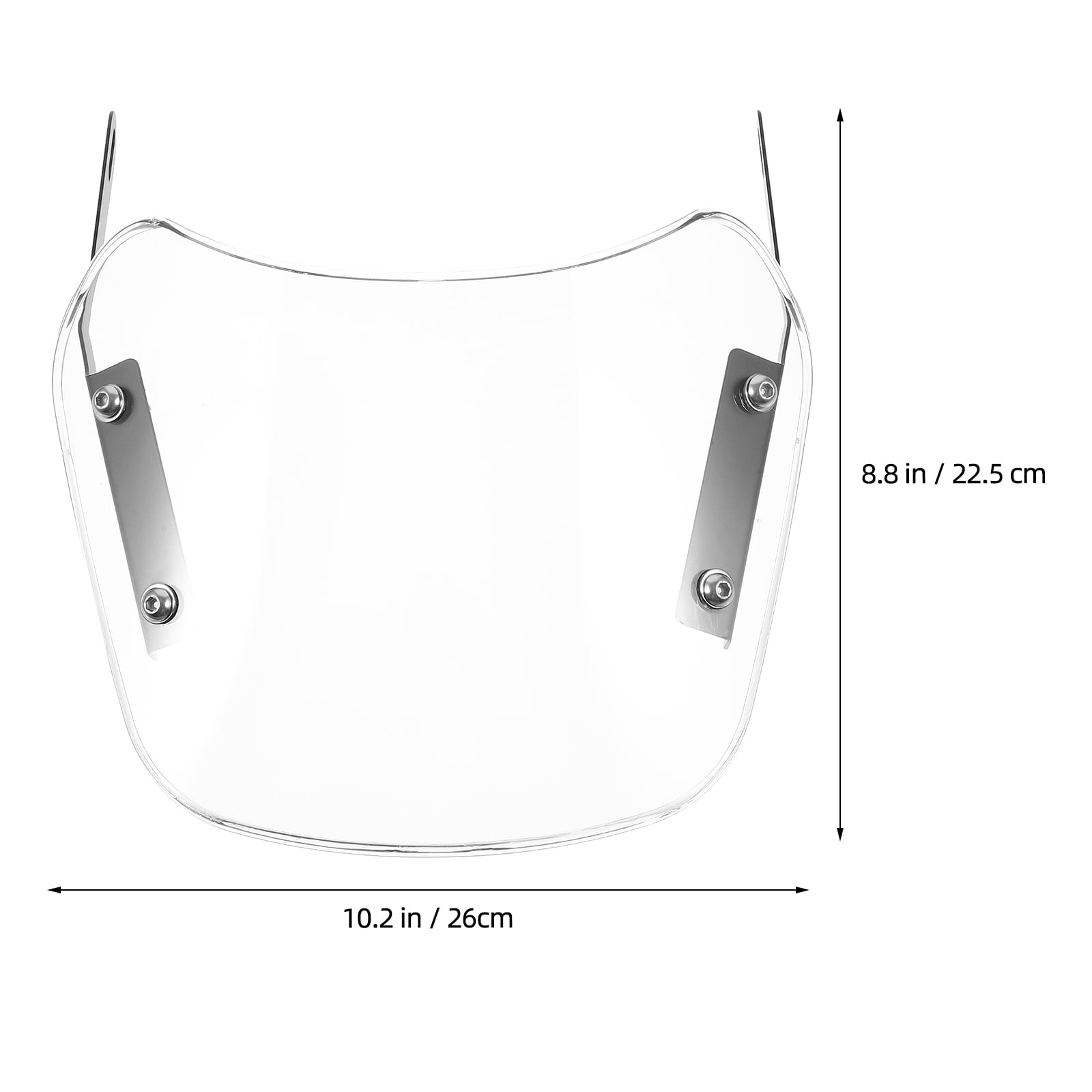SWETRACE 1Pcs Scooter Windshield Universal Transparent Rectangular Abs For Outdoor Riding 10.2*8.9*0.4In - Image 2