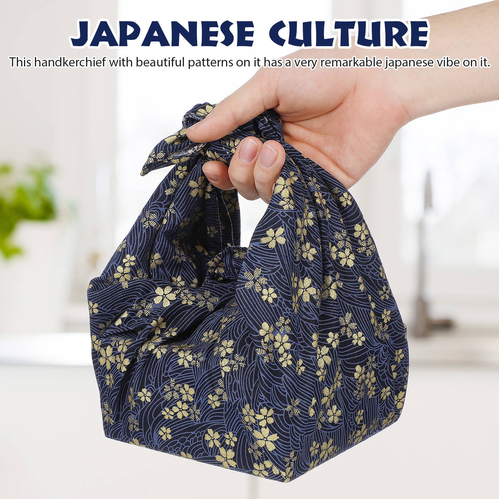 SWETRACE Square Japanese Style Wrapping Cloth Blue 1Pack 27.6x27.6in - Image 8