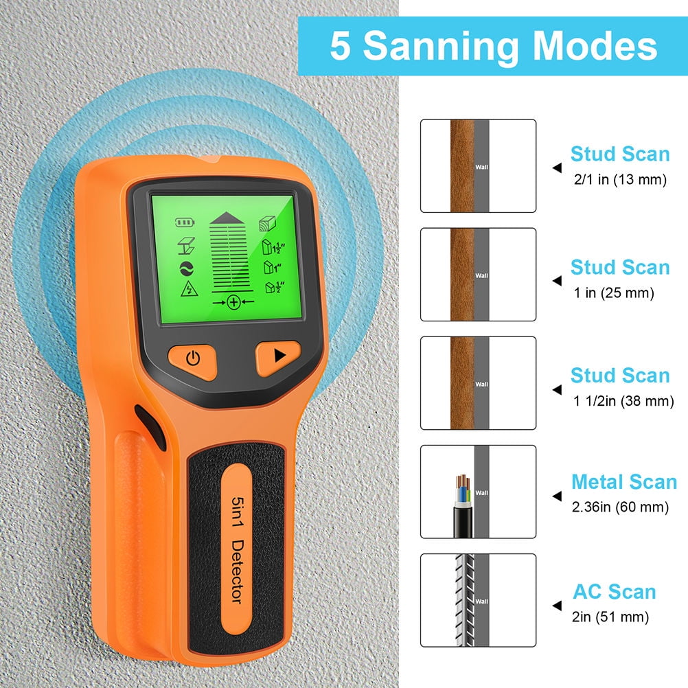 SWETRACE 1Pcs Orange ABS Wall Stud Detector for Detecting Electrical Wires in Walls with Internal Sensor Technology - Image 2