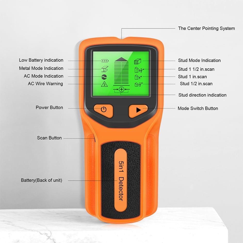 SWETRACE 1Pcs Orange ABS Wall Stud Detector for Detecting Electrical Wires in Walls with Internal Sensor Technology - Image 6