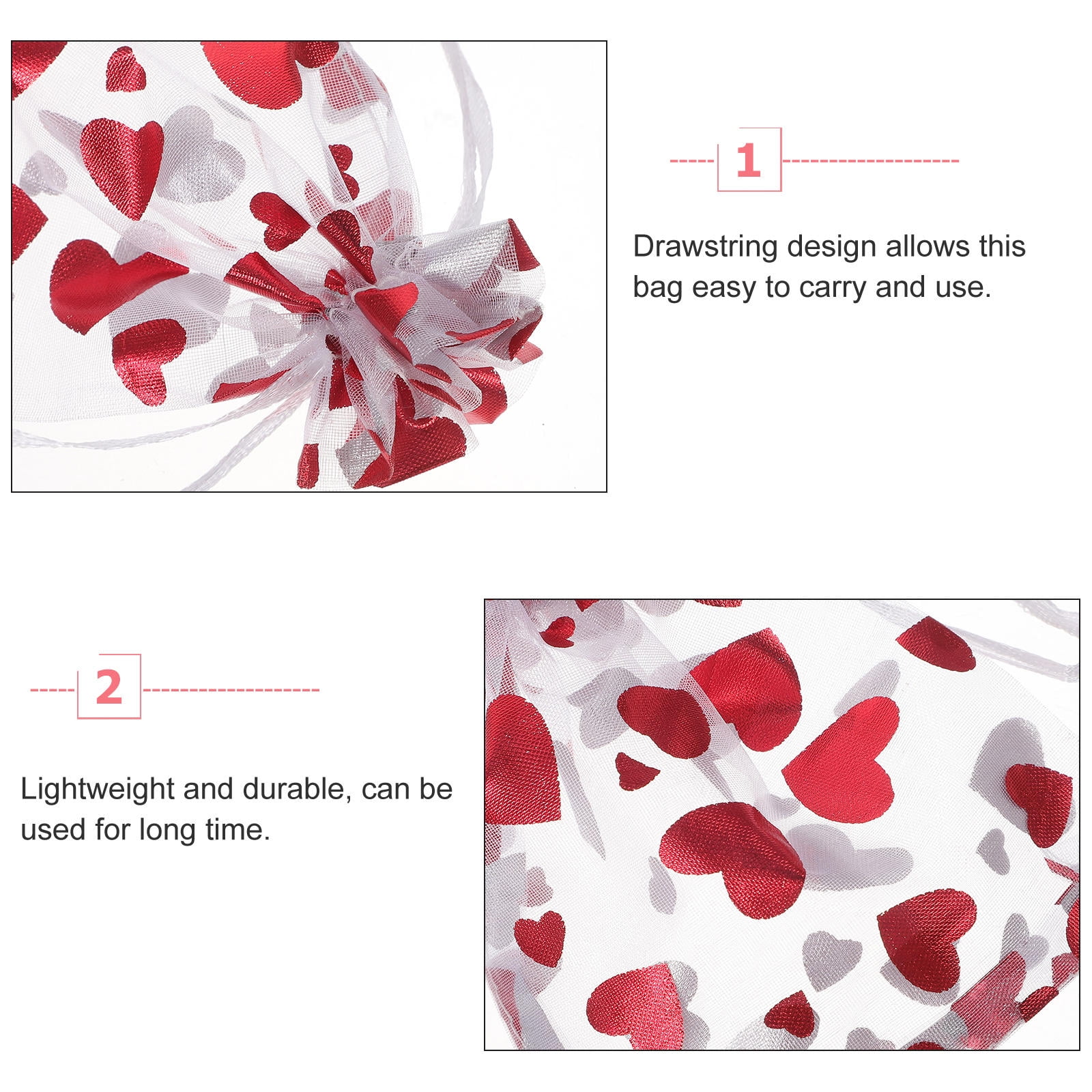 SWETRACE 25Pcs Small Goodie Bags for Valentine's Day and Wedding Treats - Image 8