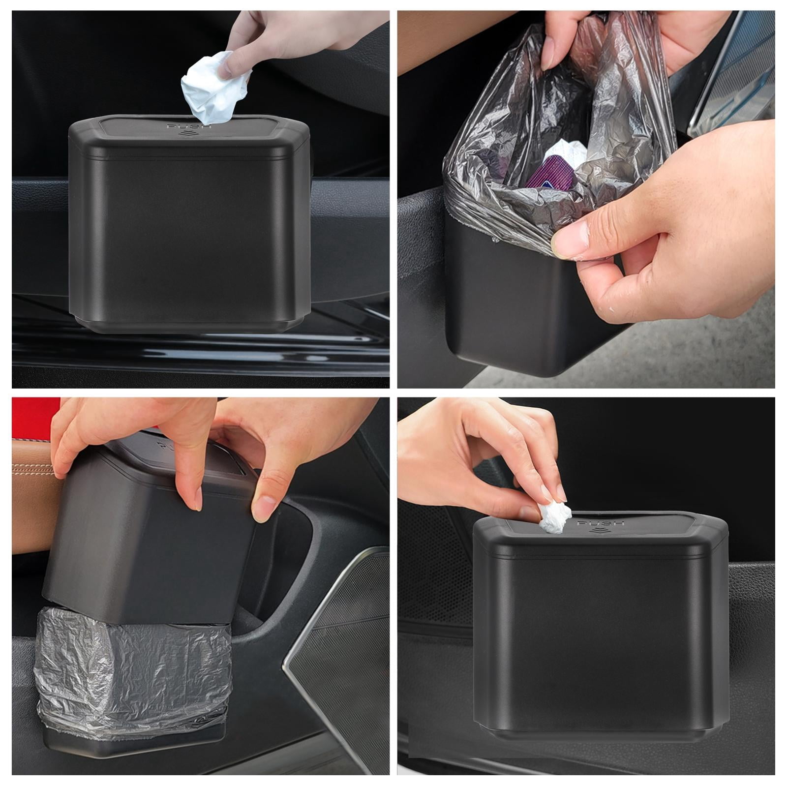 SWETRACE 1Set Trash Holder for Car Rectangular Black Plastic with for Drivers - Image 7