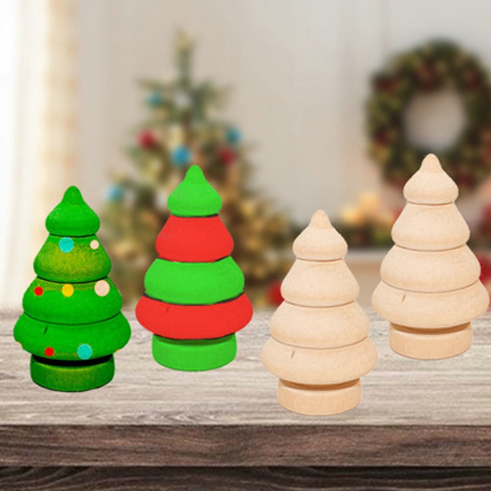 SWETRACE 20Pcs Diy Wooden Dolls Craft Mini Ornaments Light Yellow Snowman Figurines Miniature For Children - Image 2