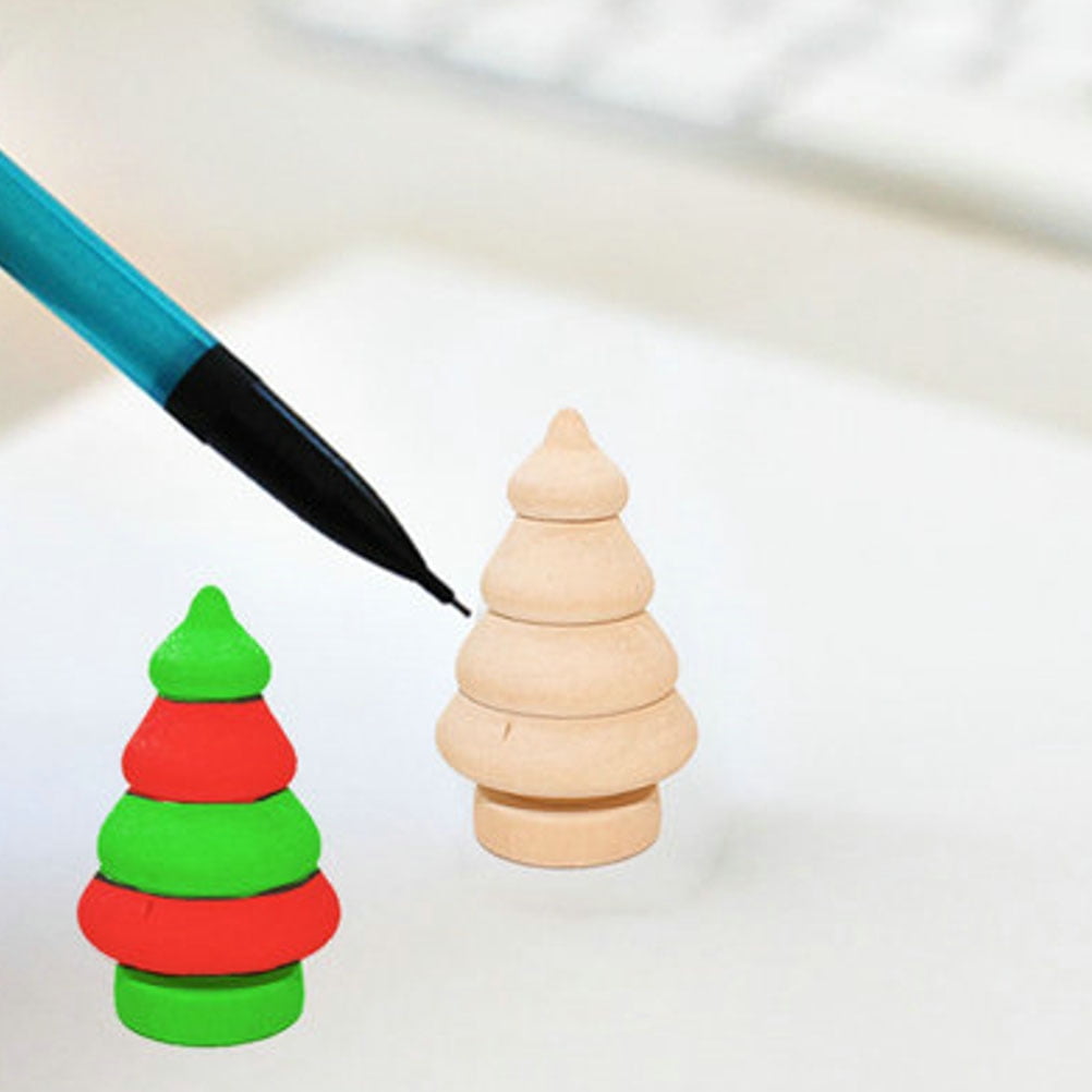 SWETRACE 20Pcs Diy Wooden Dolls Craft Mini Ornaments Light Yellow Snowman Figurines Miniature For Children - Image 5