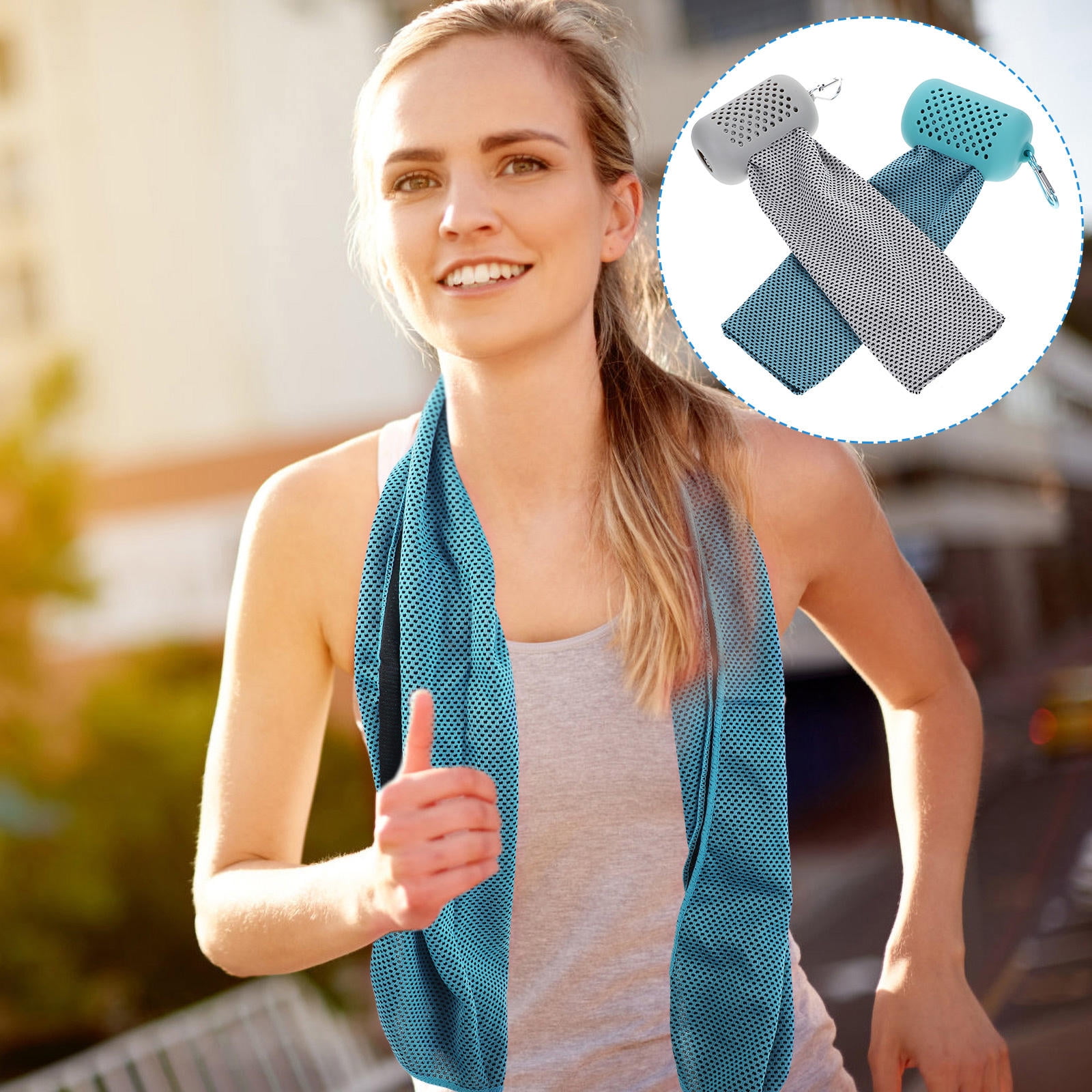 SWETRACE Sweat-Absorbing Yoga Towels Quick Cooling Towel for Summer 2Set - Image 1