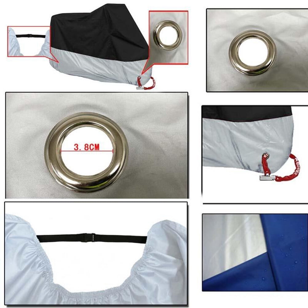 SWETRACE Motor Scooter Cover Waterproof Outdoor Motorbike Cover Silver 1Pcs - Image 5