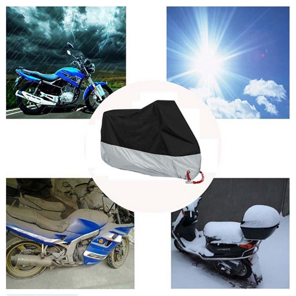 SWETRACE Motor Scooter Cover Waterproof Outdoor Motorbike Cover Silver 1Pcs - Image 7