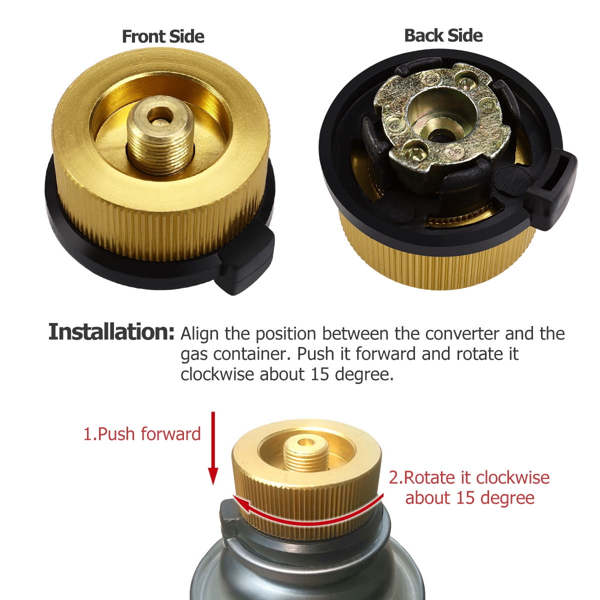 SWETRACE Camping Stove Hose Adapter Gas Bottle Converter 1Set - Image 7