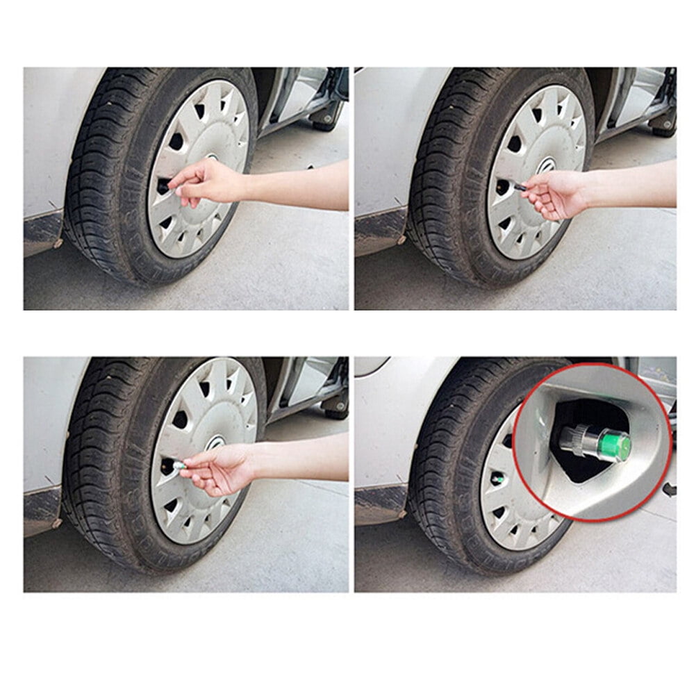 SWETRACE 4Pcs Multi Color Tire Pressure Monitor Valve Stem Caps for Car and Motorcycle - Image 3