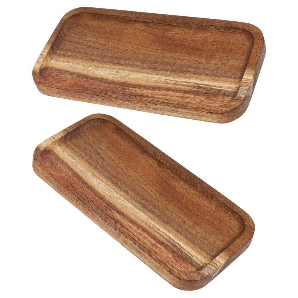 SWETRACE Wood Fruit Tray Wooden Tray Multi-Color 2Set - Image 6