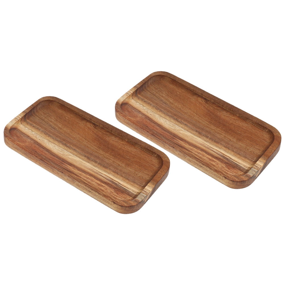 SWETRACE Wood Fruit Tray Wooden Tray Multi-Color 2Set - Image 8