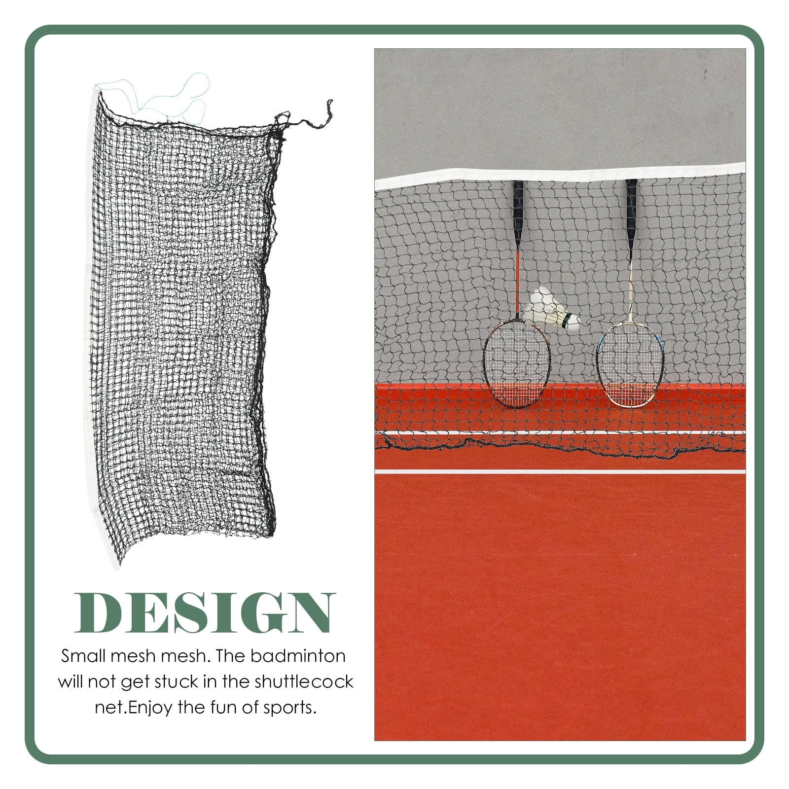 SWETRACE 1Pcs Wear Resist Badminton Net for Family and Friends Army Green Portable Volleyball Net 11 8x3 In - Image 5