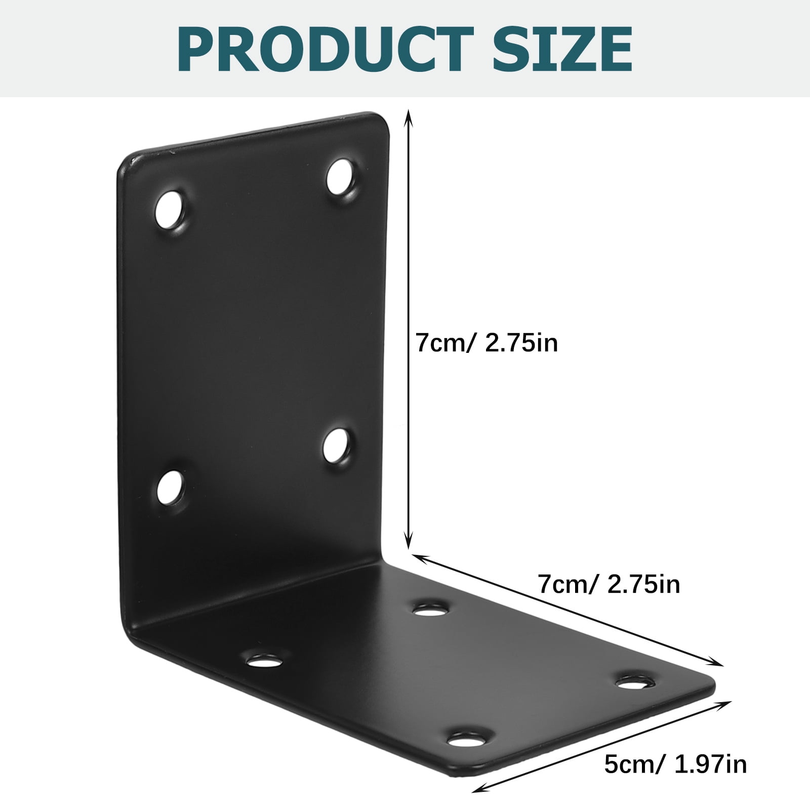 SWETRACE 4Pcs Decorative L Brackets for Railing Right Angle and Shelf Support - Image 2