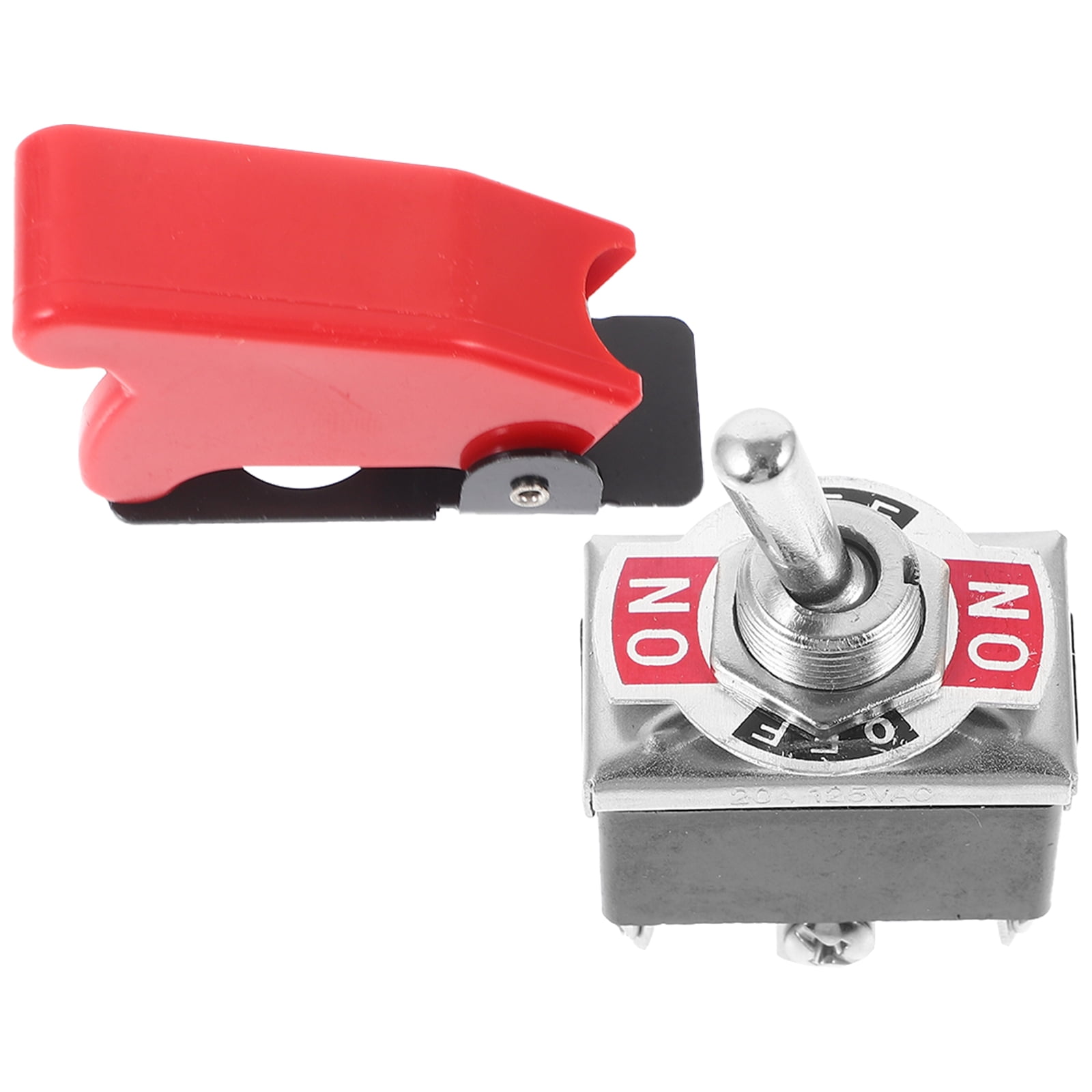 SWETRACE Red Protective Cover Switch 203A Heavy Duty Toggle Switch Metal 1 Set - Image 1