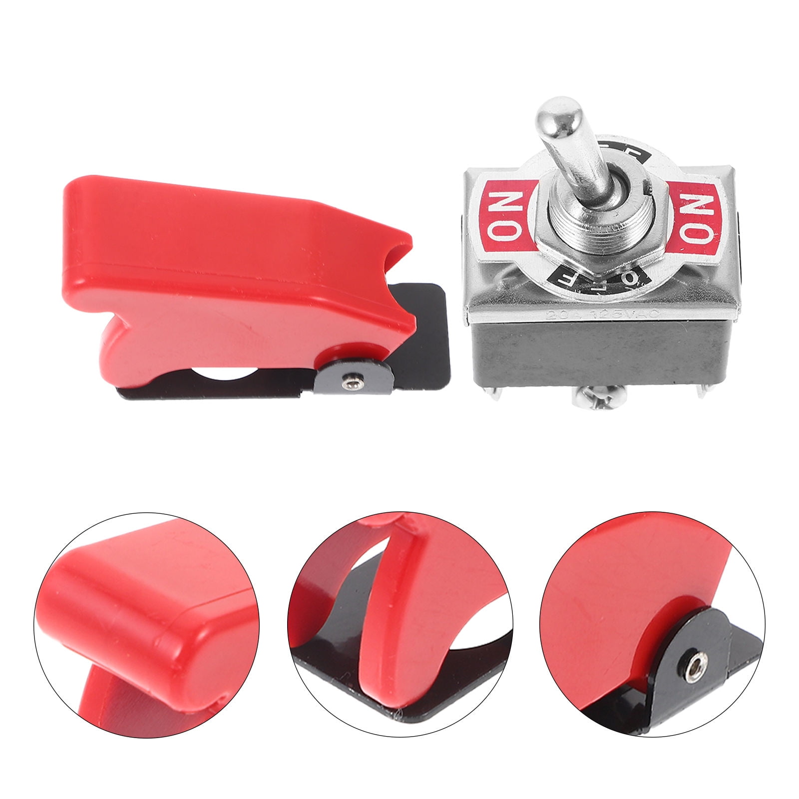 SWETRACE Red Protective Cover Switch 203A Heavy Duty Toggle Switch Metal 1 Set - Image 4