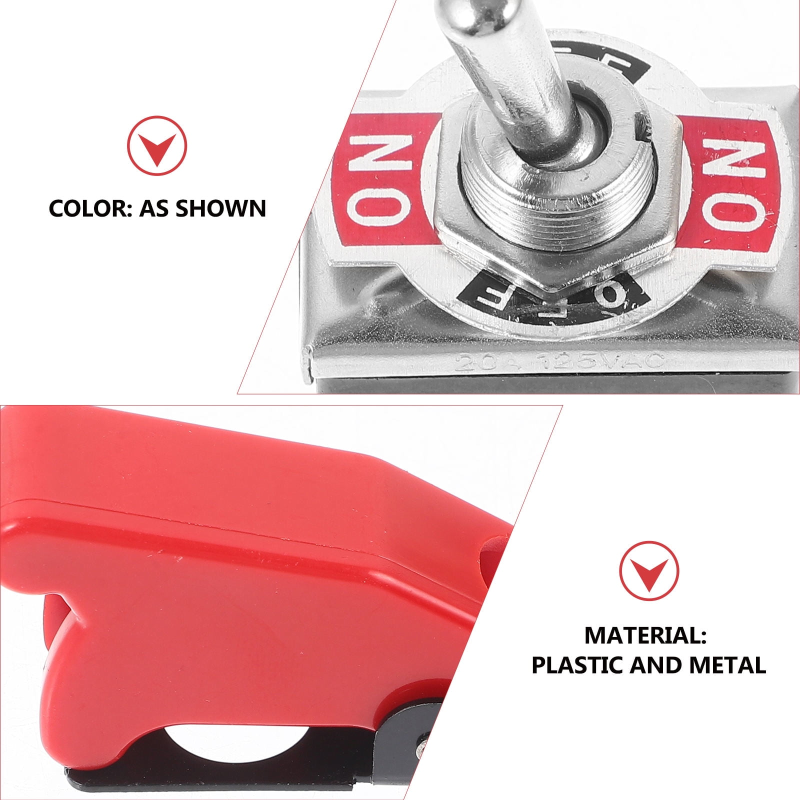 SWETRACE Red Protective Cover Switch 203A Heavy Duty Toggle Switch Metal 1 Set - Image 8