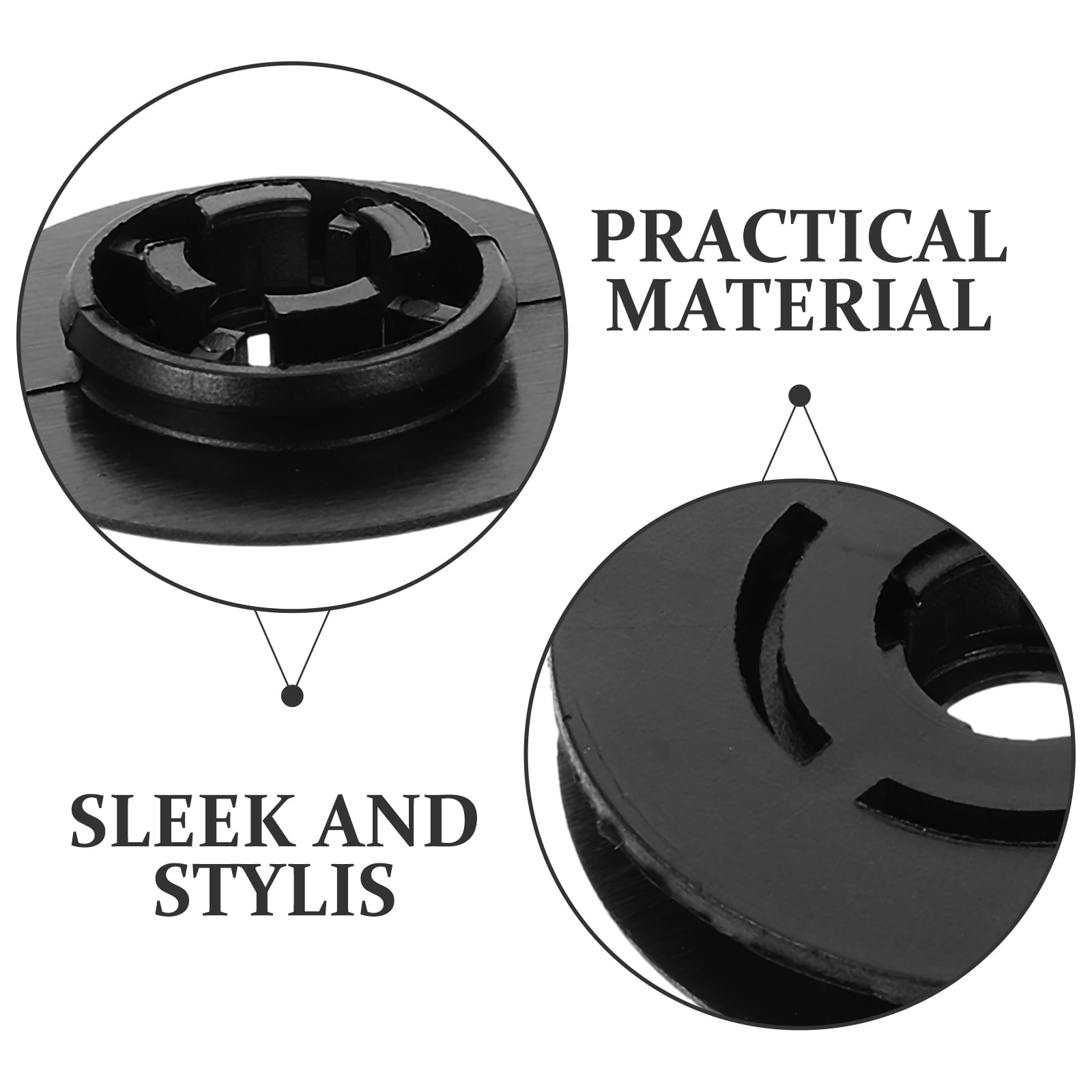 SWETRACE 4Pcs Car Accessories Floor Mat Clips Black Plastic Clips for Vehicle 1.57X1.57X0.28in - Image 3