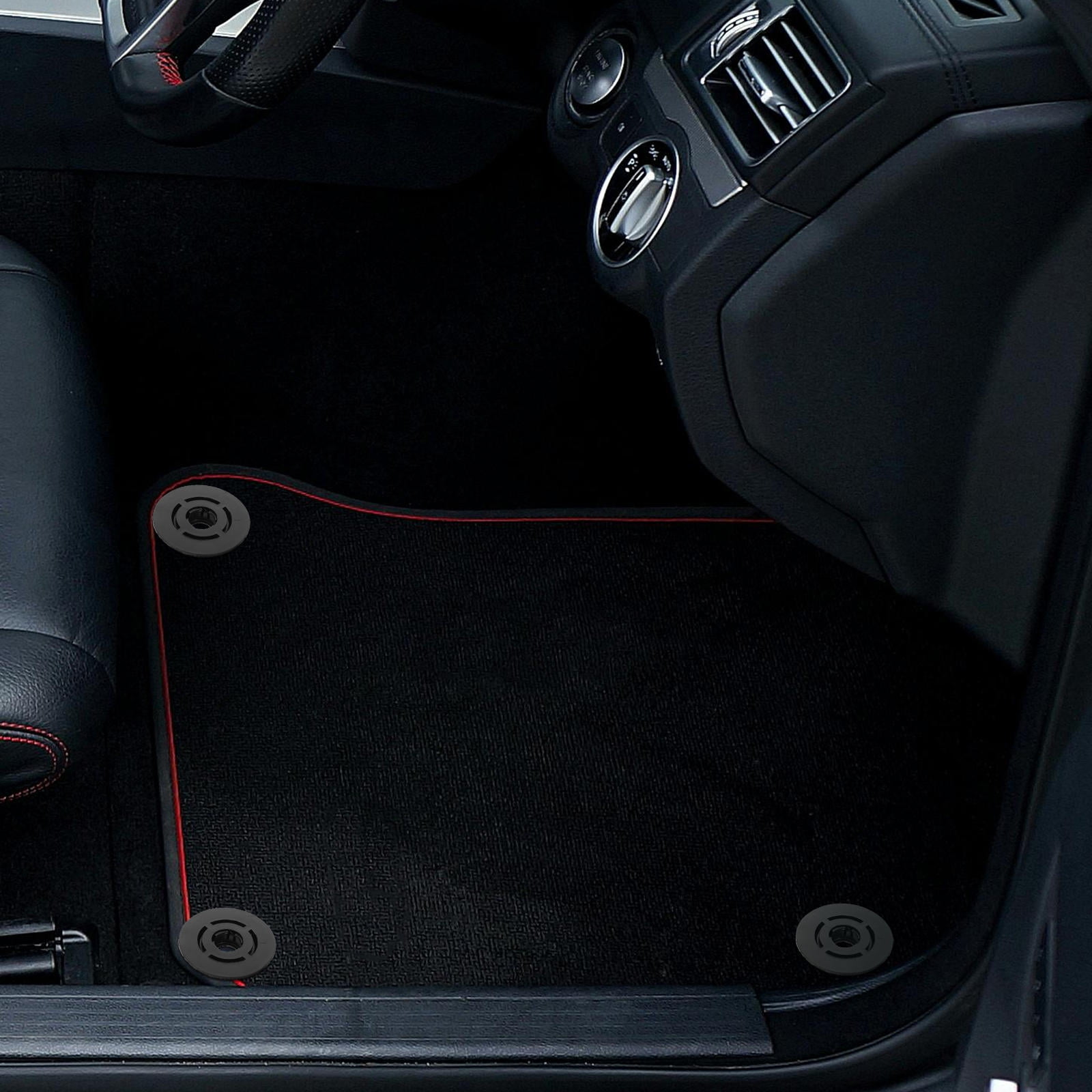 SWETRACE 4Pcs Car Accessories Floor Mat Clips Black Plastic Clips for Vehicle 1.57X1.57X0.28in - Image 8