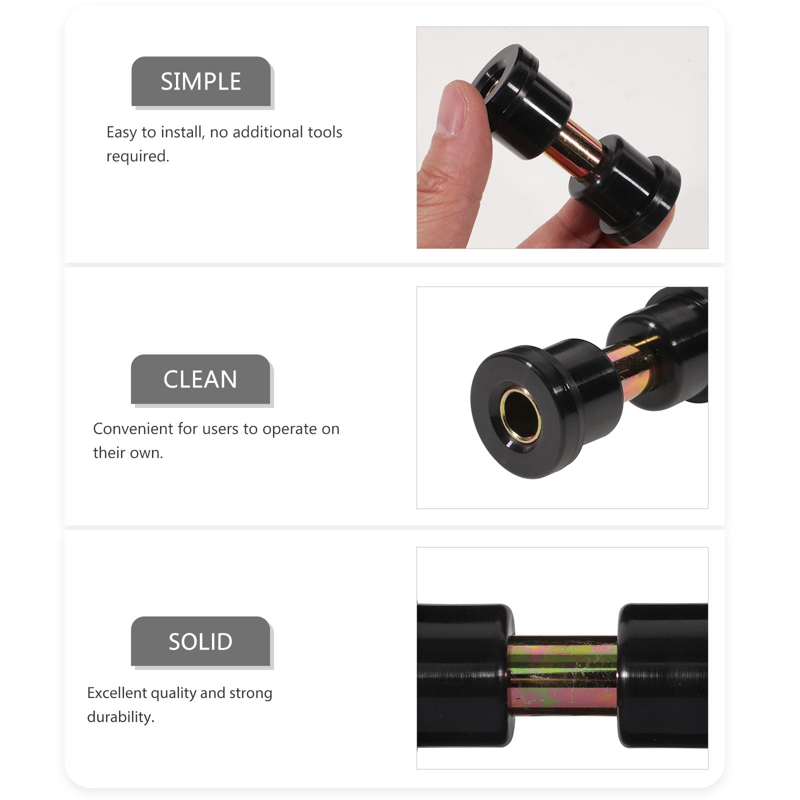 SWETRACE Golf Cart Bushing Kit 8Pcs Iron Rubber Heat Treatment Precise Processing Stable - Image 8