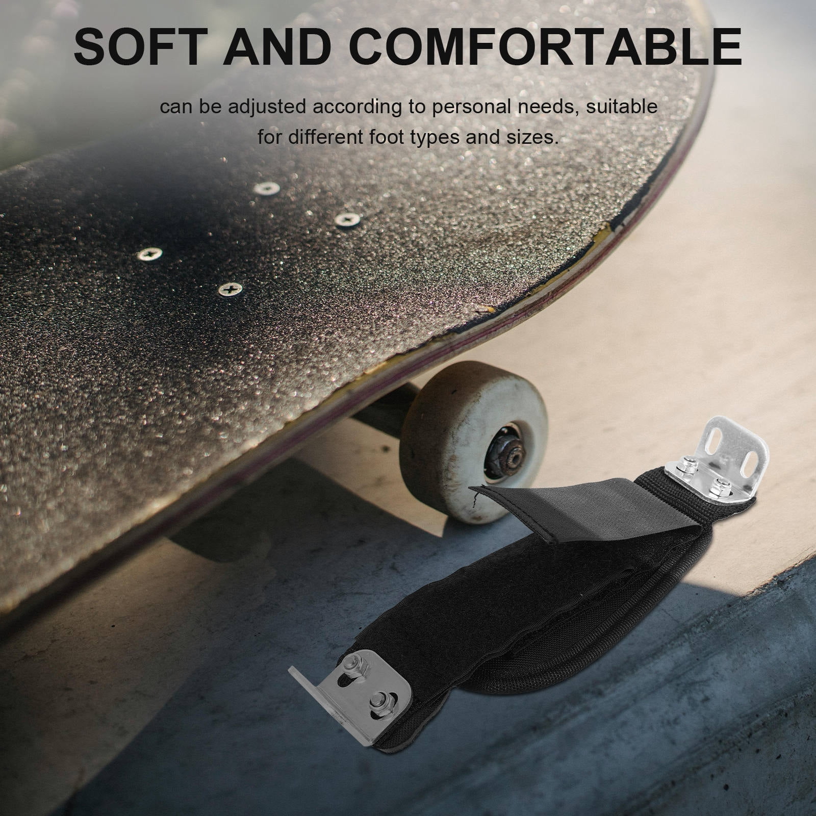 SWETRACE 1 Pair Nylon Alloy Skateboard Foot Band Strap for Electric Skateboarding Outdoor Activities 9.4x3.1x1.2in - Image 7