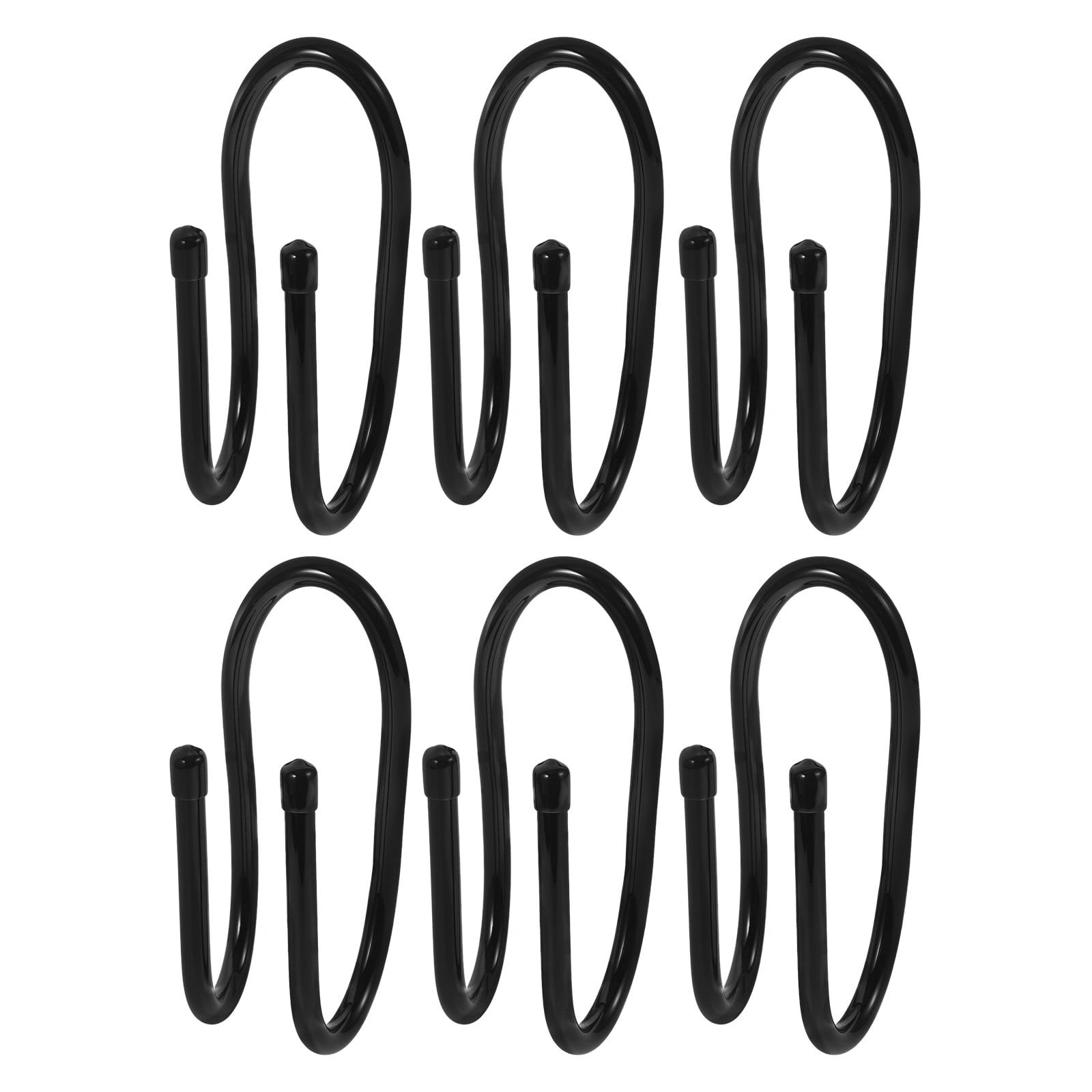 SWETRACE 6Pcs Sturdy Black Plastic Hooks for Pool Fence and Equipment 5.7x2.6x2.2in - Image 1