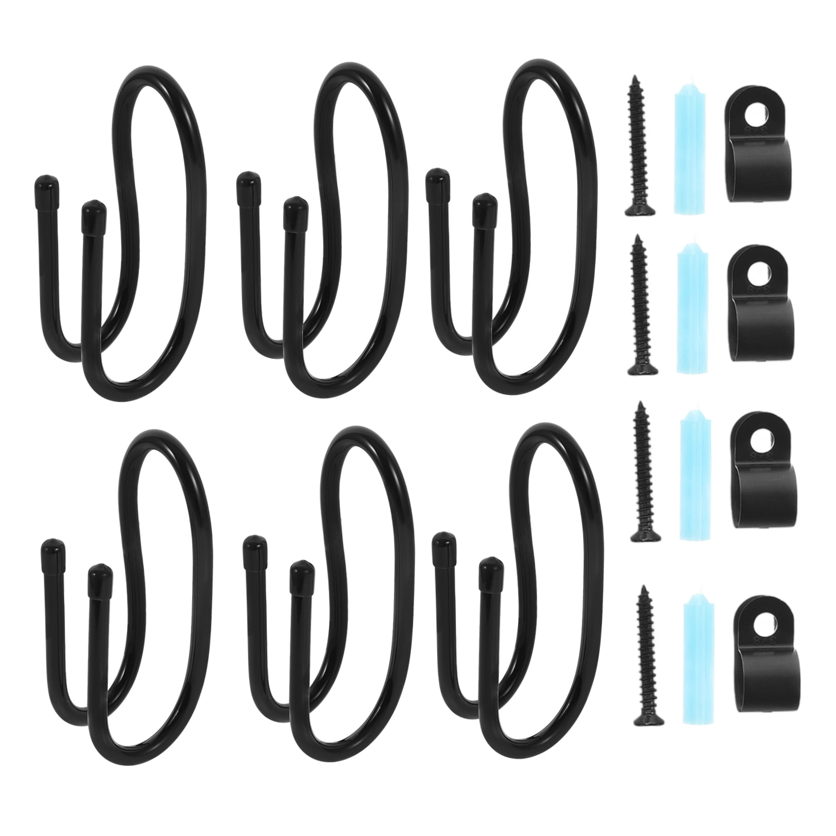 SWETRACE 6Pcs Sturdy Black Plastic Hooks for Pool Fence and Equipment 5.7x2.6x2.2in - Image 4