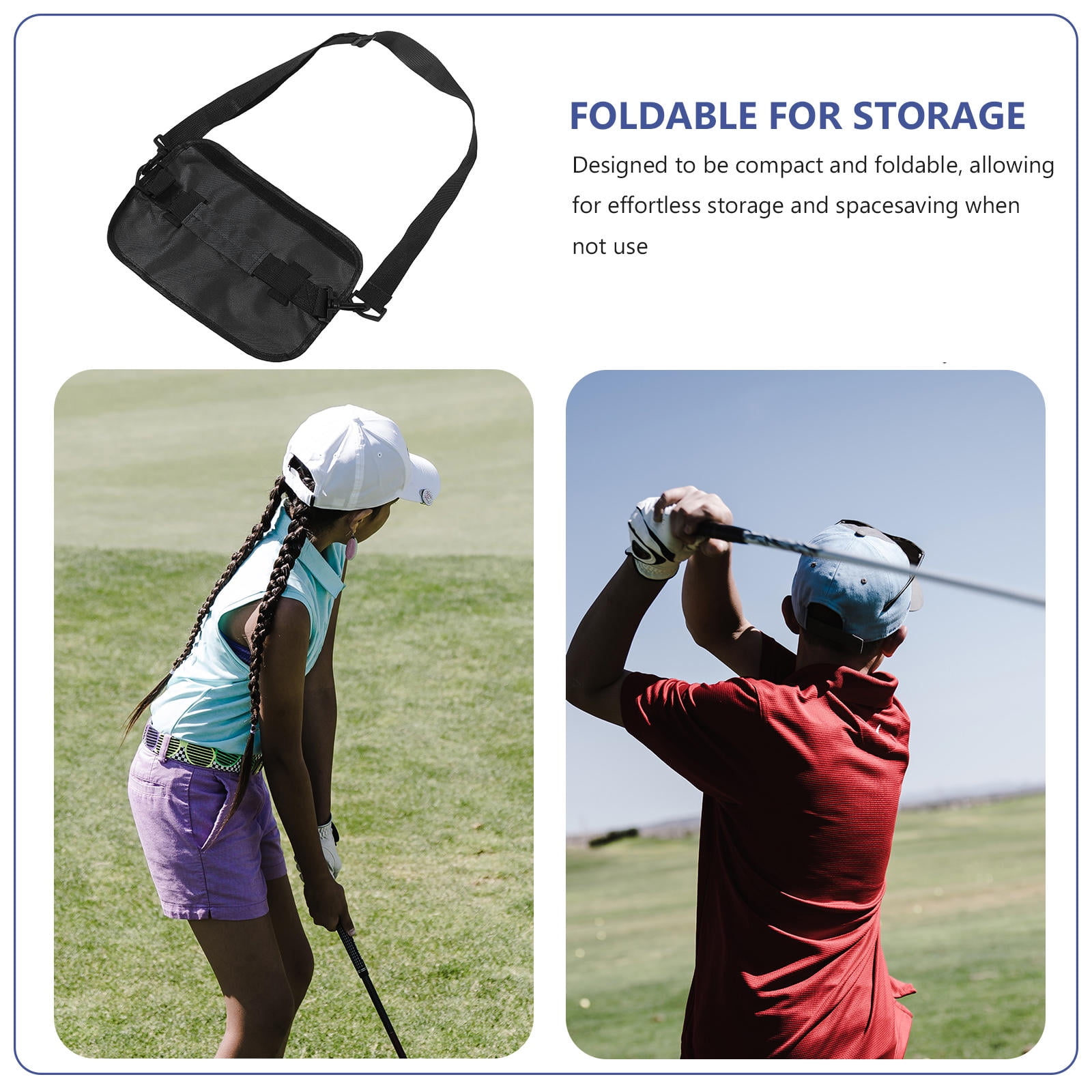 SWETRACE 1Pcs Mini Compact Modern Design Golf Bag for Travel and Outdoor Sports 11.8x7.9x0.2in - Image 3