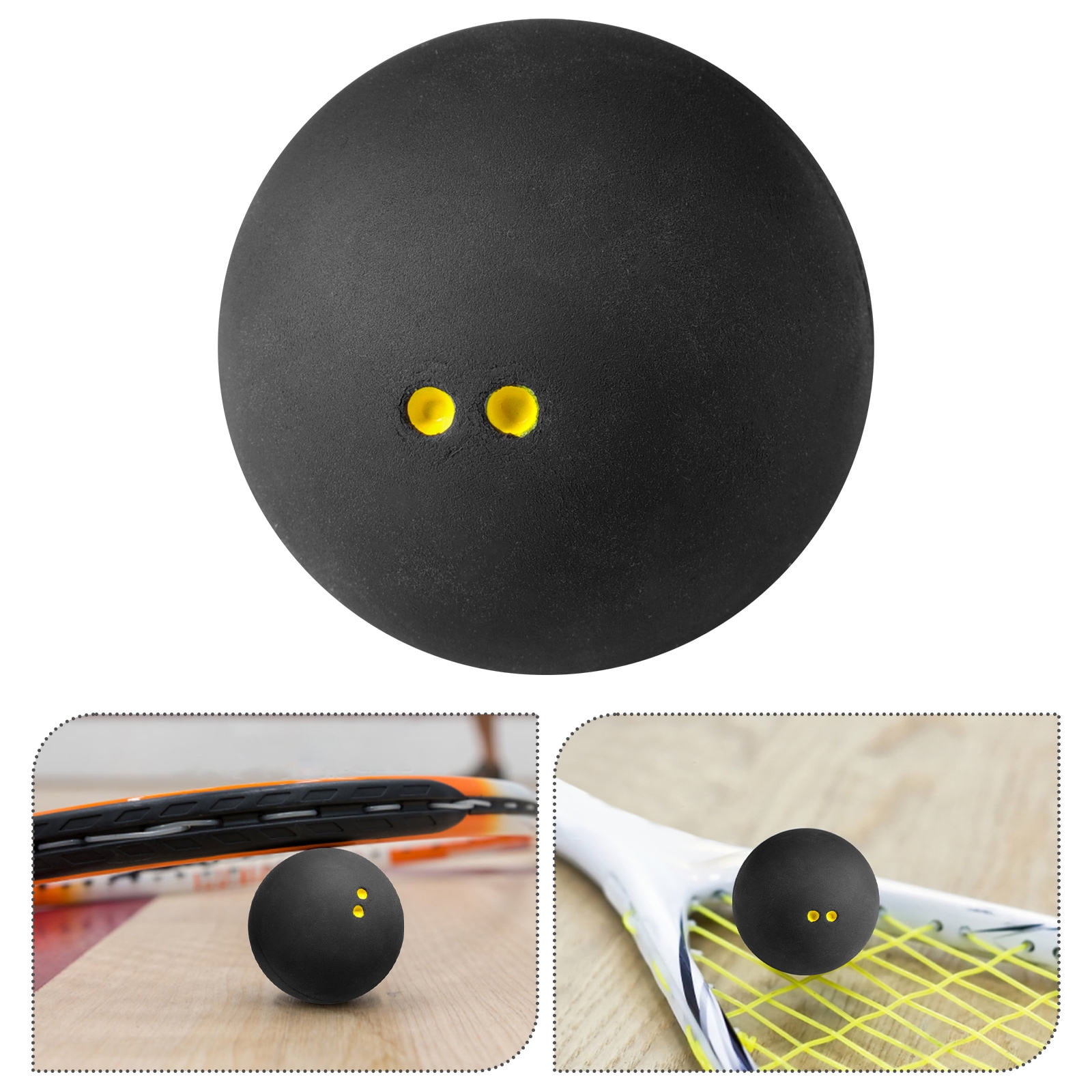SWETRACE Small Squash Ball Black Rubber 1Set 1.6In - Image 1