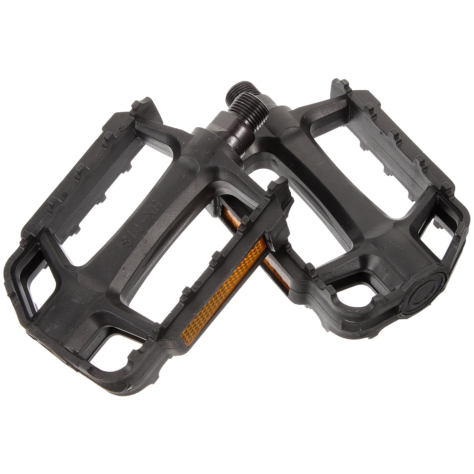 SWETRACE 2Pcs Flat Bike Pedals Carbon Steel Replacement for Road and Mountain Bikes Black - Image 1