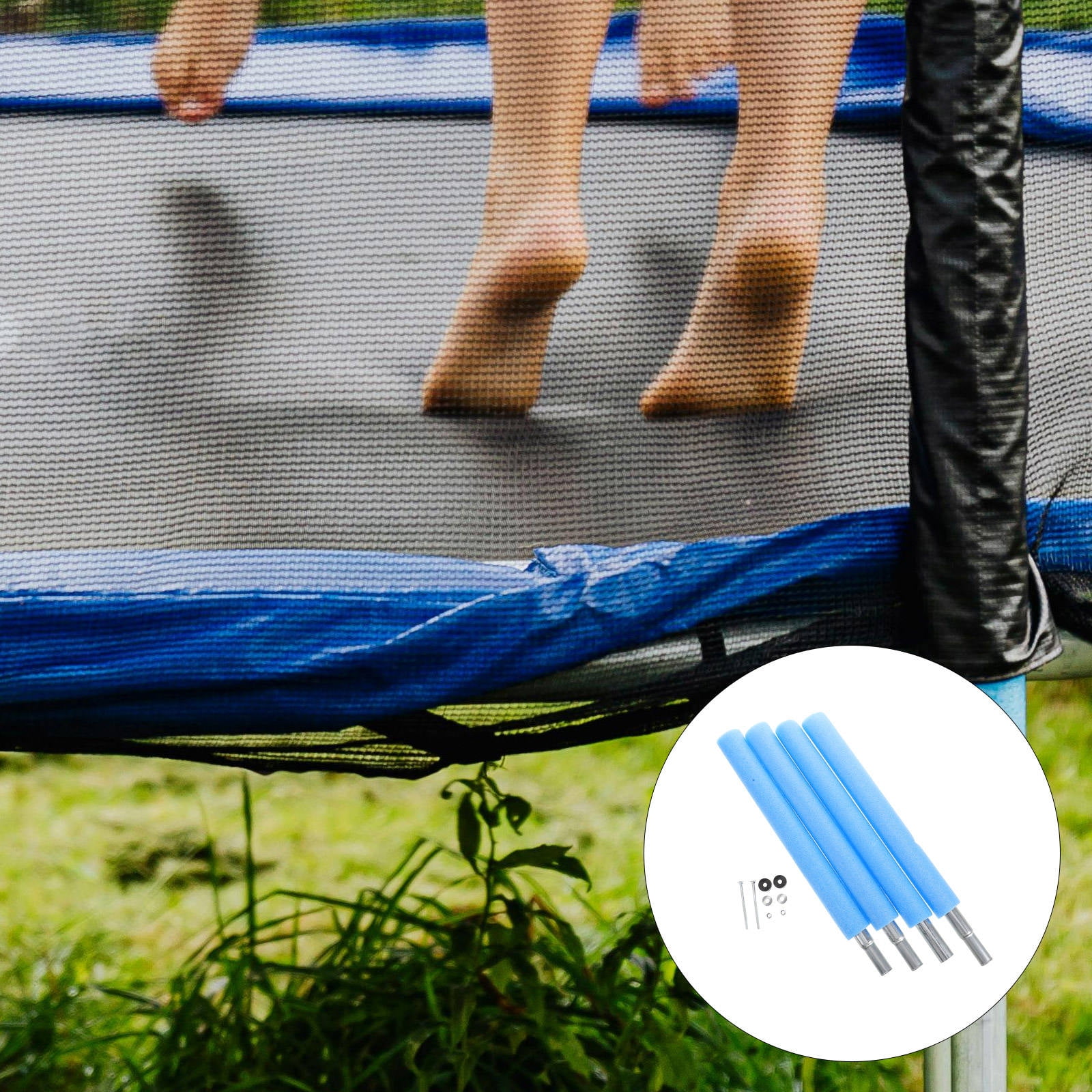 SWETRACE 4 Trampoline Poles Steel Foam Replacement Parts 1Set 19.06X1.57X1.57in - Image 3