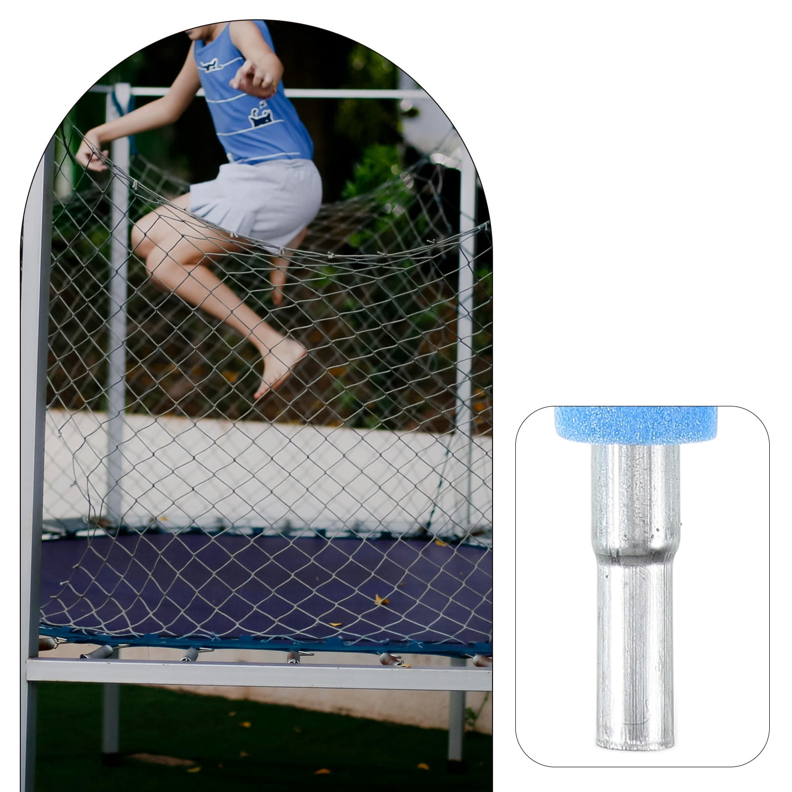 SWETRACE 4 Trampoline Poles Steel Foam Replacement Parts 1Set 19.06X1.57X1.57in - Image 7