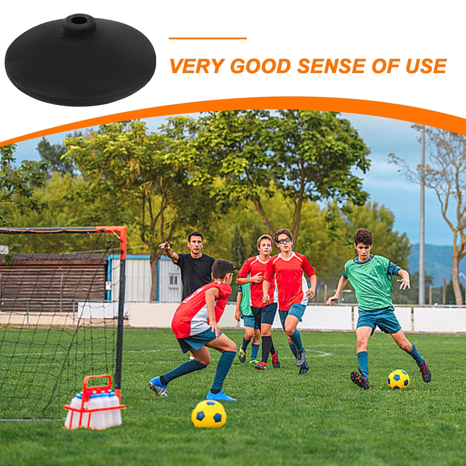 SWETRACE 1Set Soccer for Sports Practice Safety and Stability Black Color 8.5x8.5x2.2in - Image 5