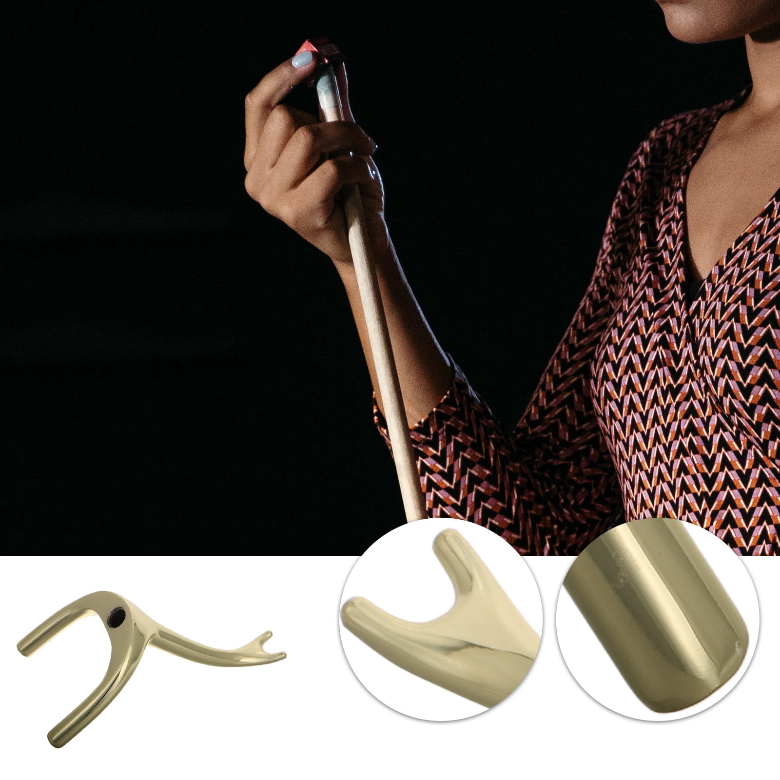 SWETRACE 1Pcs Elegant Copper Billiards Bridge Head for Pool Sticks and Rooms Stability - Image 2