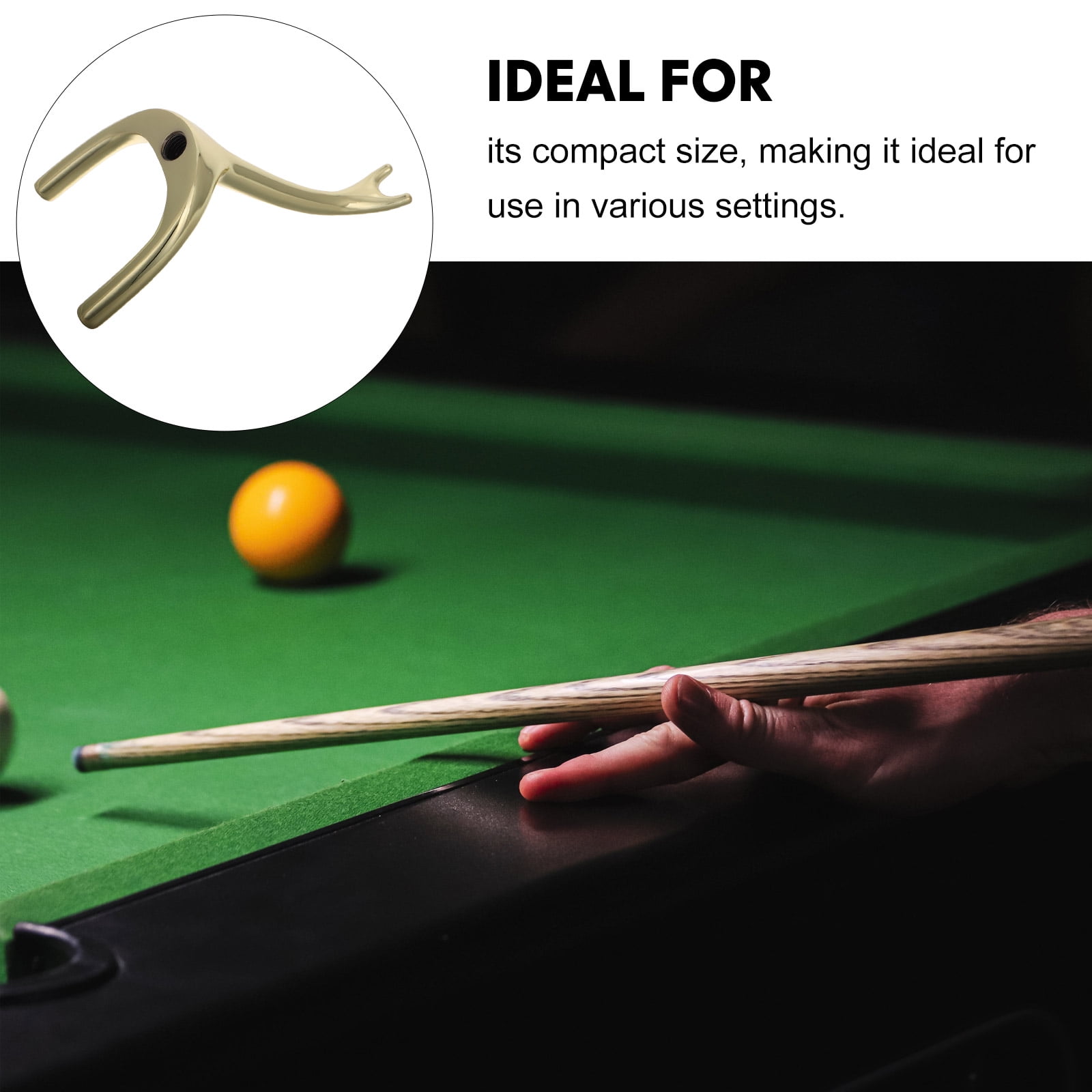 SWETRACE 1Pcs Elegant Copper Billiards Bridge Head for Pool Sticks and Rooms Stability - Image 5